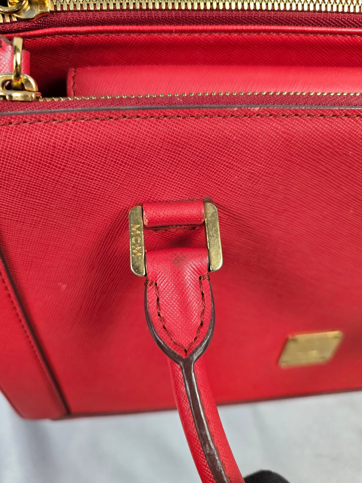 MCM Nuovo Tote in Red Leather