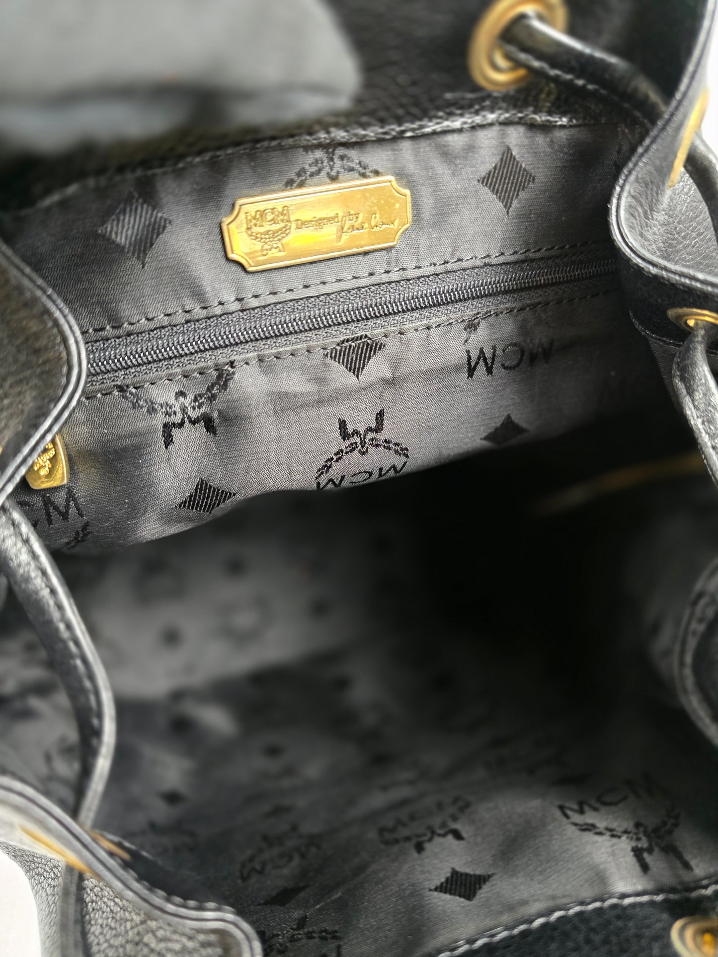 MCM Stark Black Leather Backpack