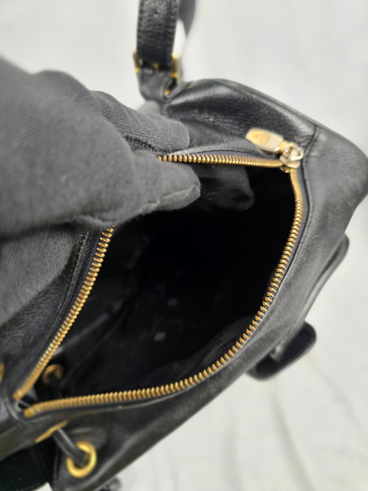 MCM Stark Black Leather Backpack