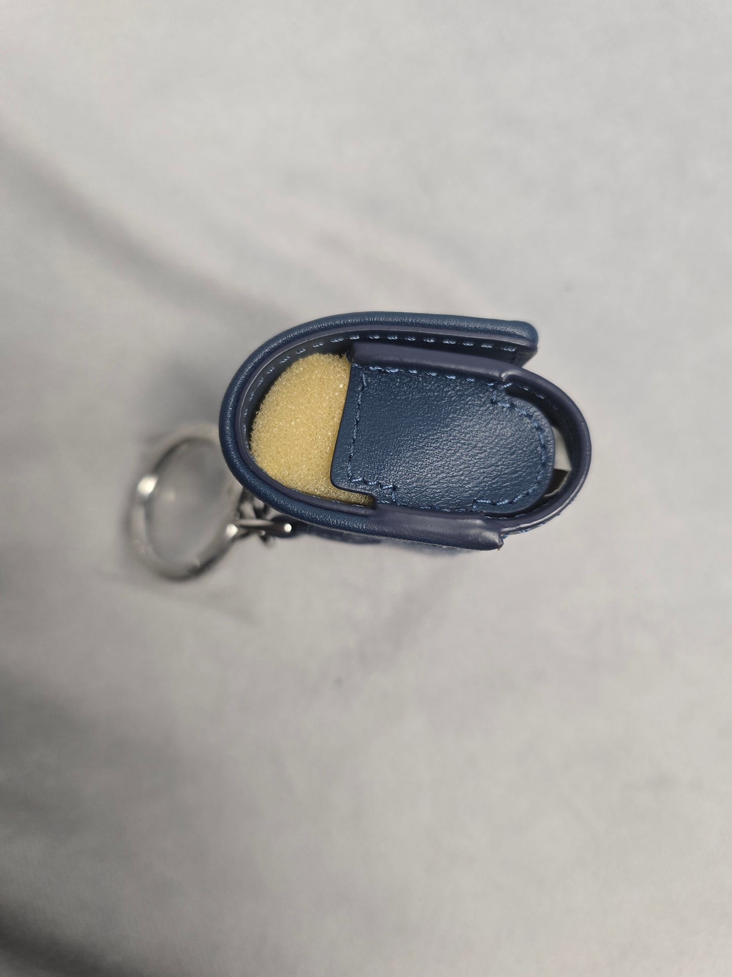 MCM Mini Denim Jacquard Air Pod Holder/Purse Charm