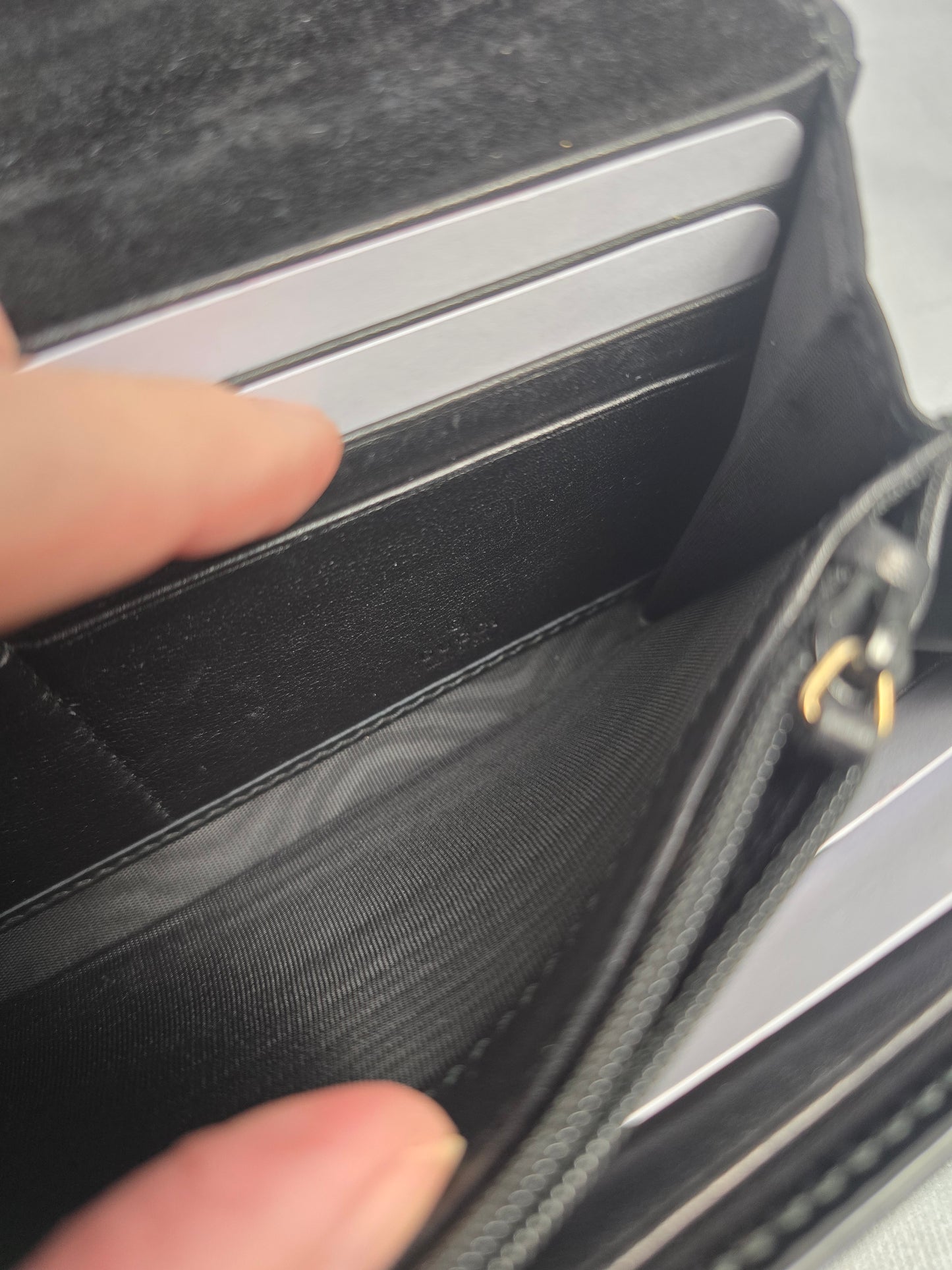 Gucci Black Patent Micro Guccisma Contintental Wallet