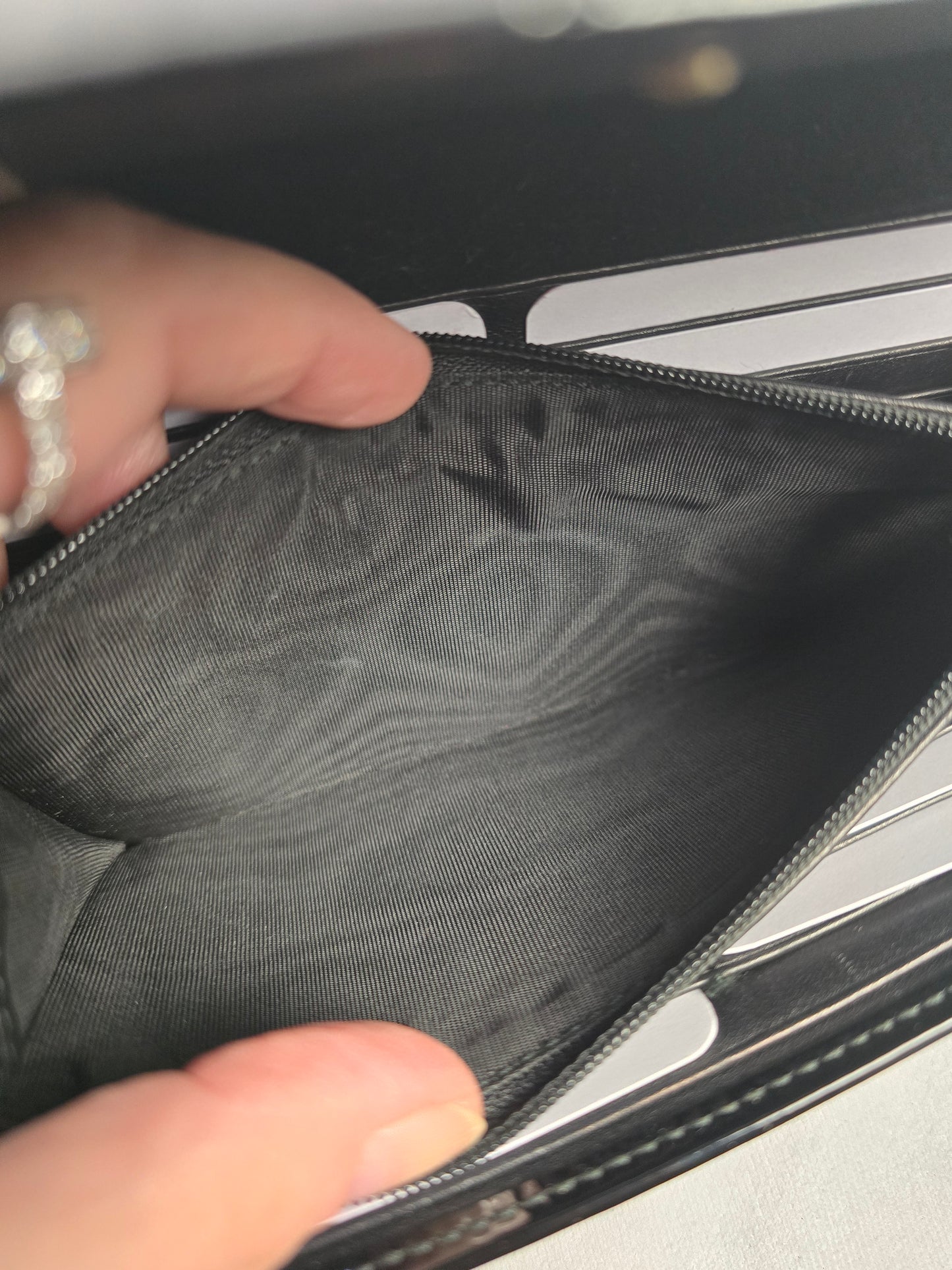Gucci Black Patent Micro Guccisma Contintental Wallet