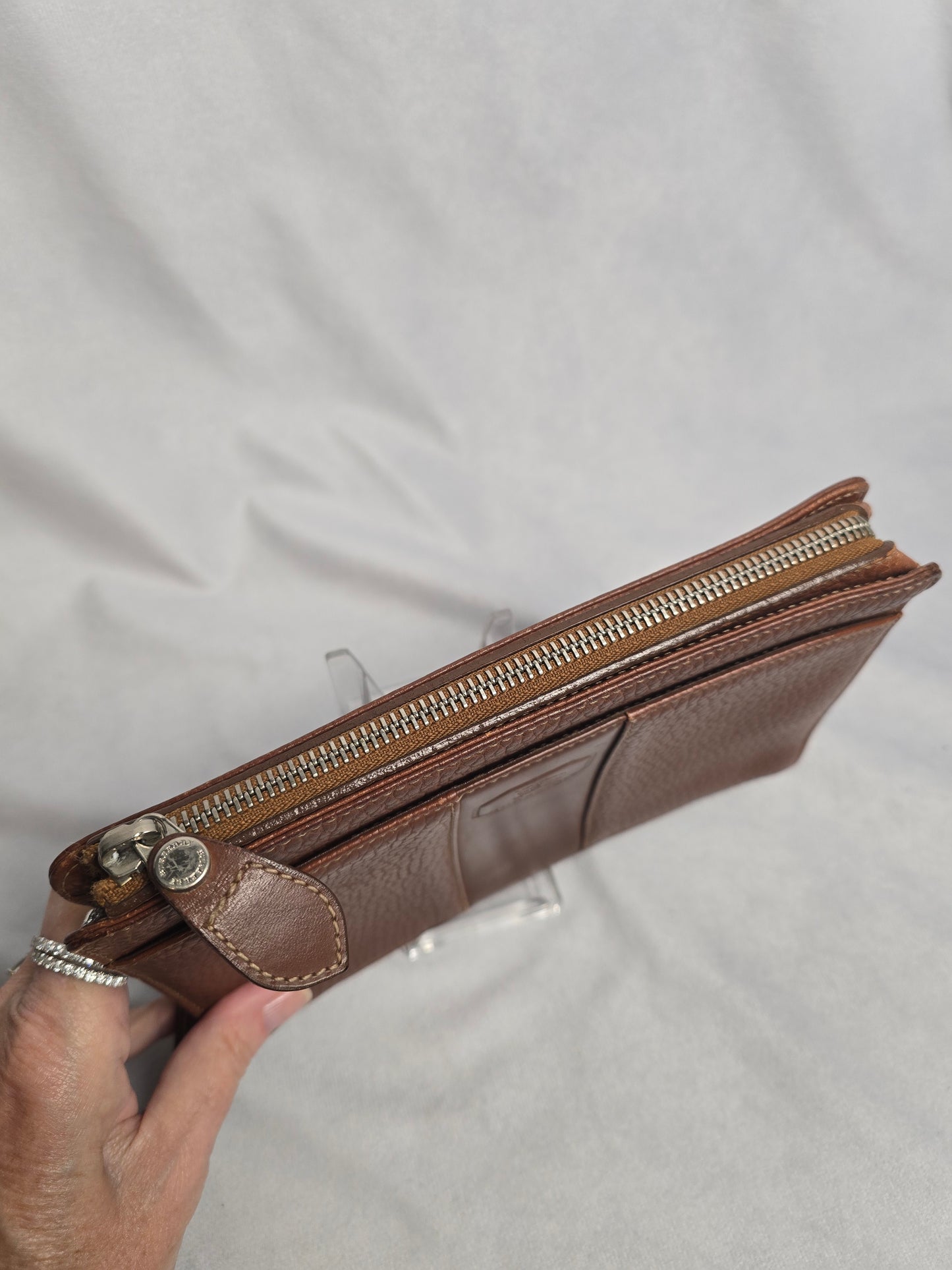 Burberry Brown Leather Clutch/Wristlet