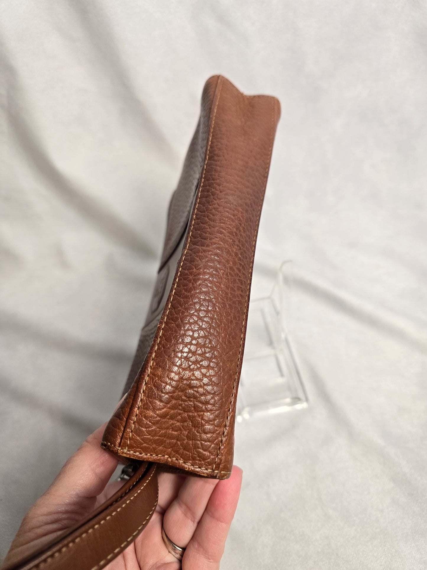 Burberry Brown Leather Clutch/Wristlet