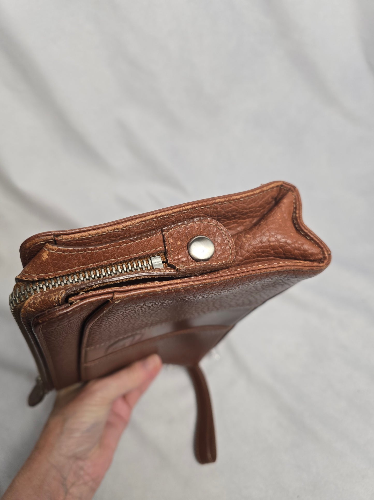 Burberry Brown Leather Clutch/Wristlet