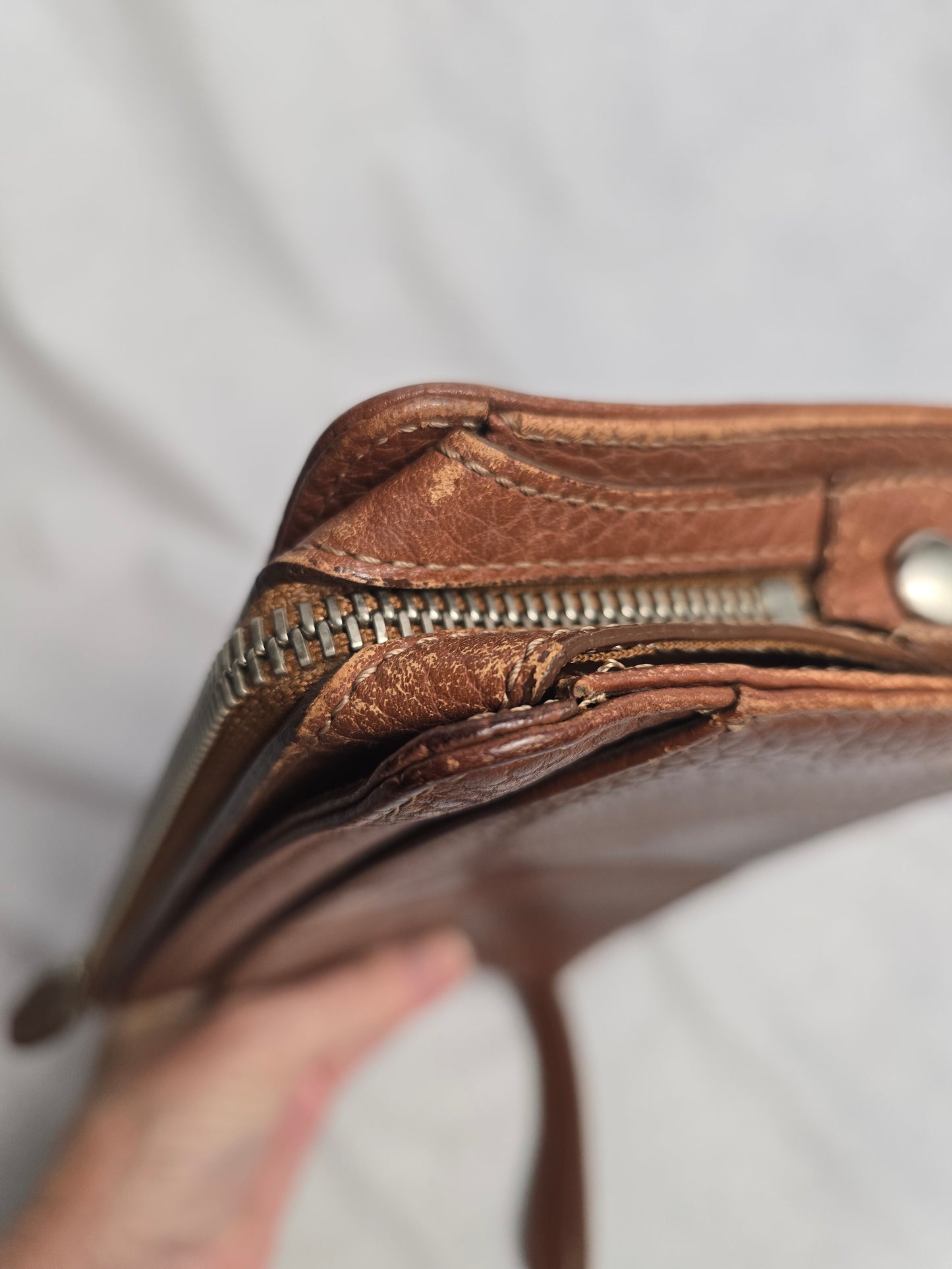 Burberry Brown Leather Clutch/Wristlet