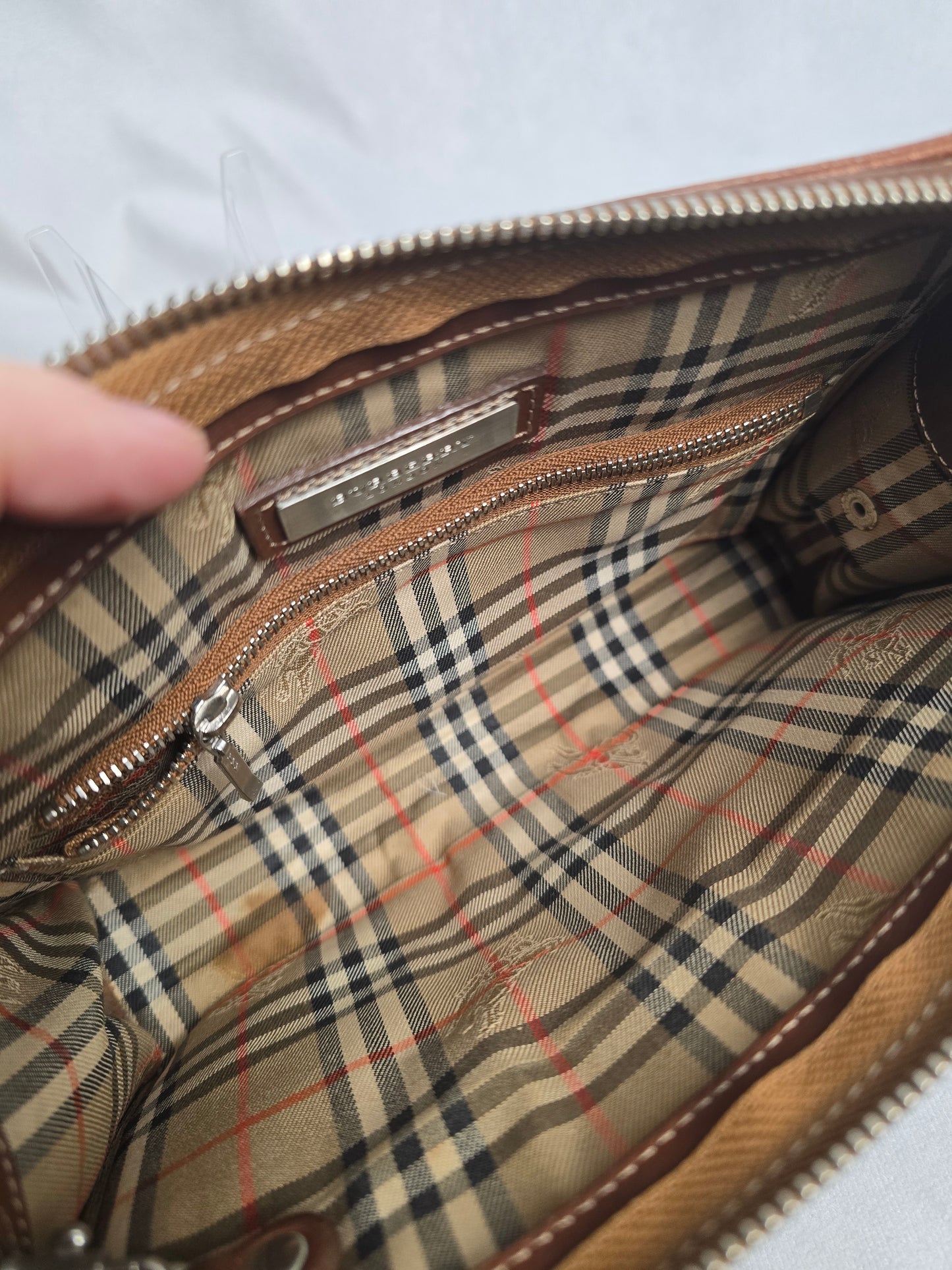Burberry Brown Leather Clutch/Wristlet