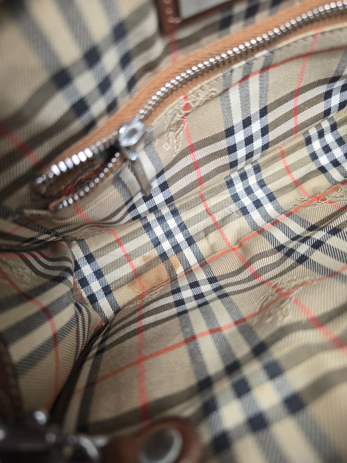 Burberry Brown Leather Clutch/Wristlet