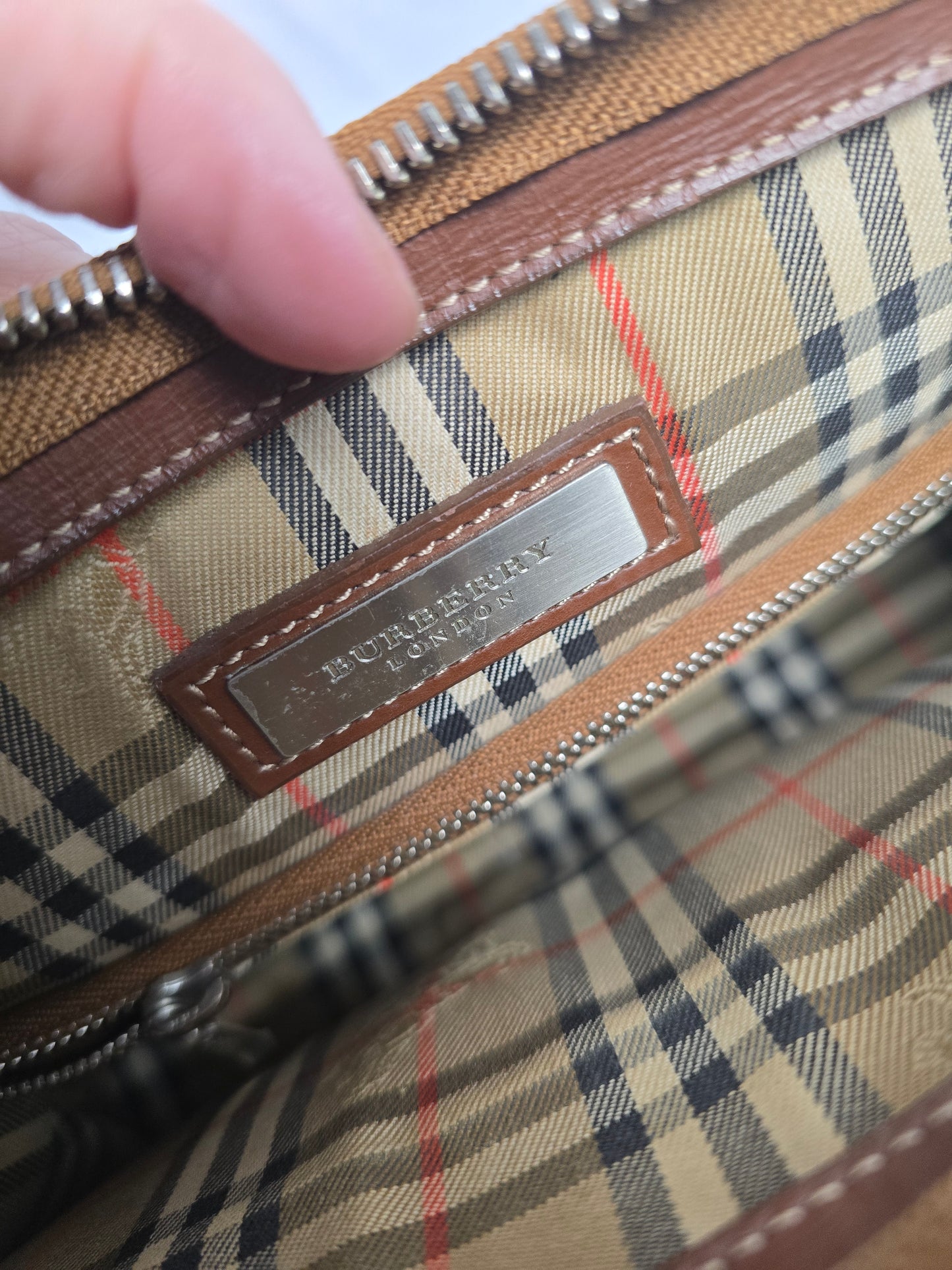 Burberry Brown Leather Clutch/Wristlet