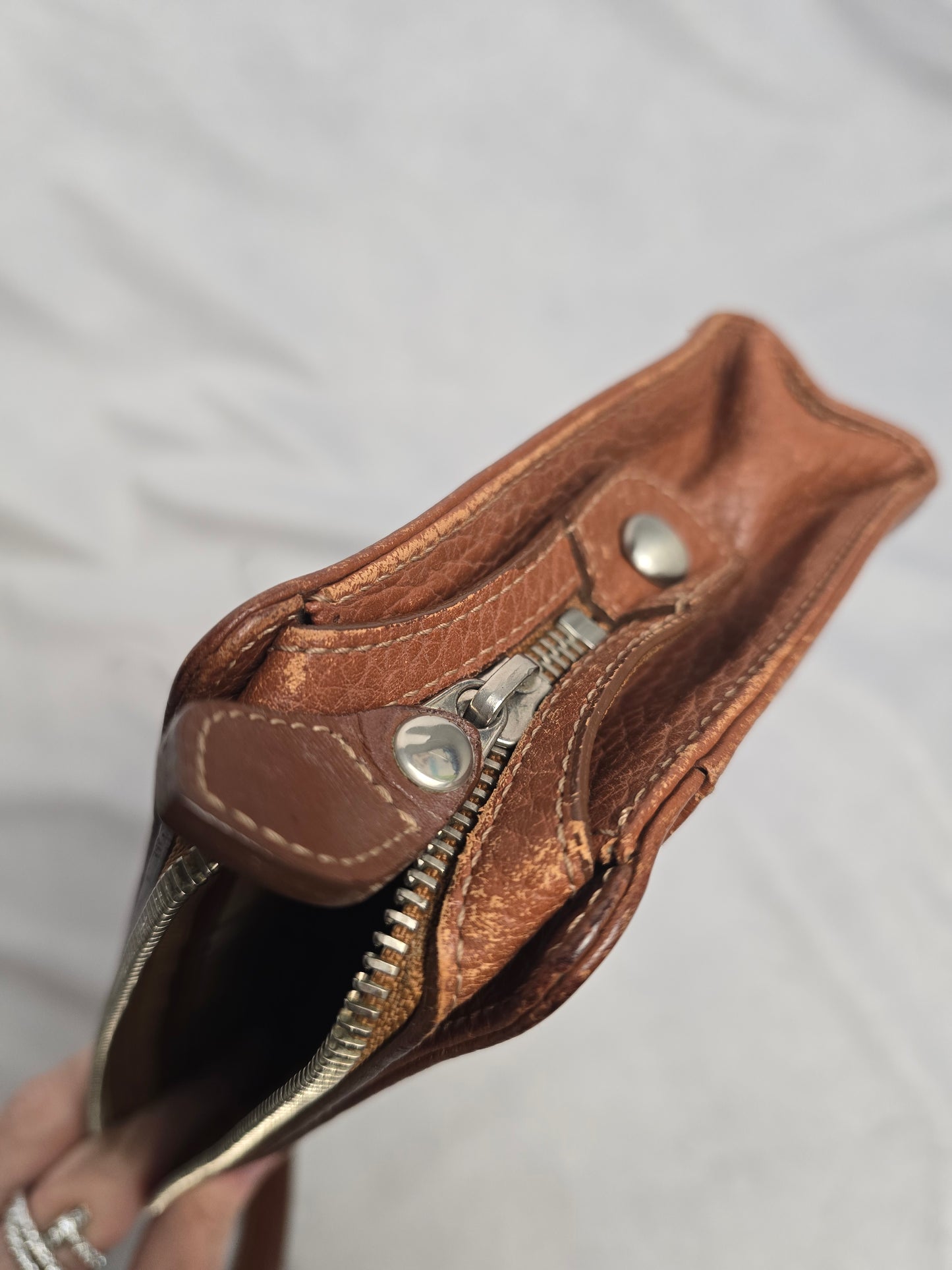 Burberry Brown Leather Clutch/Wristlet