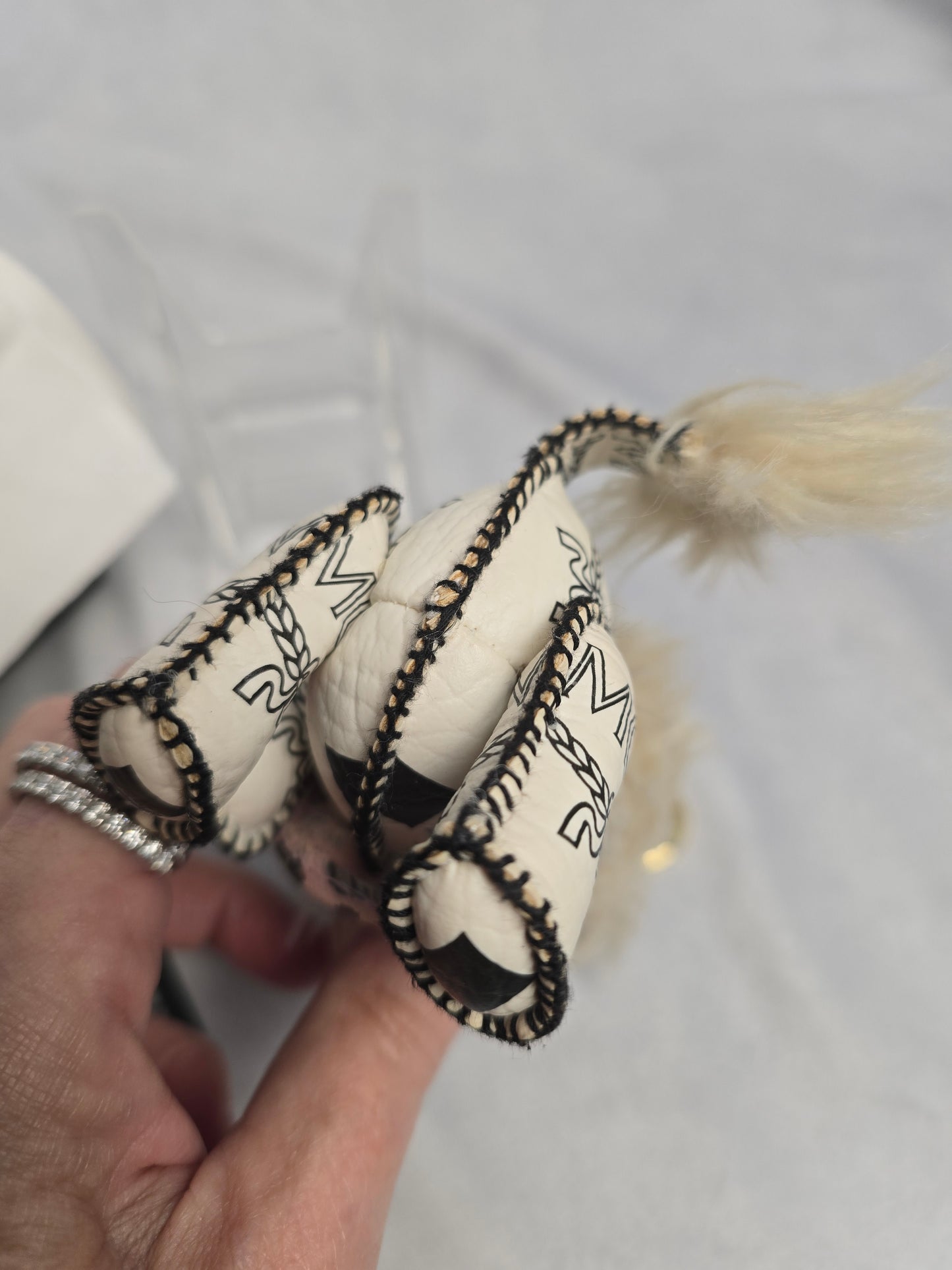 MCM Lion in Leopard Bib Keychain/Bag Charm