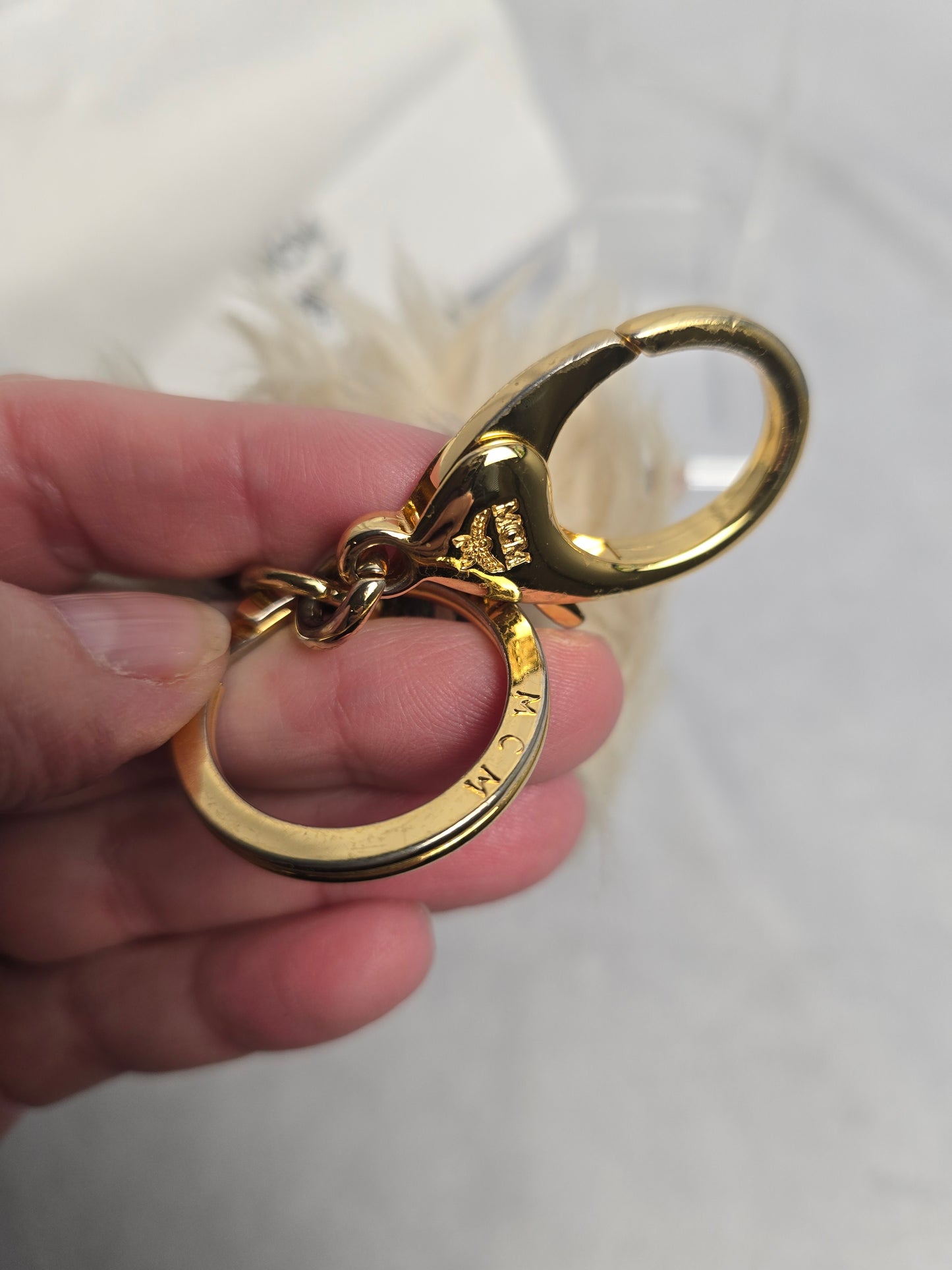 MCM Lion in Leopard Bib Keychain/Bag Charm