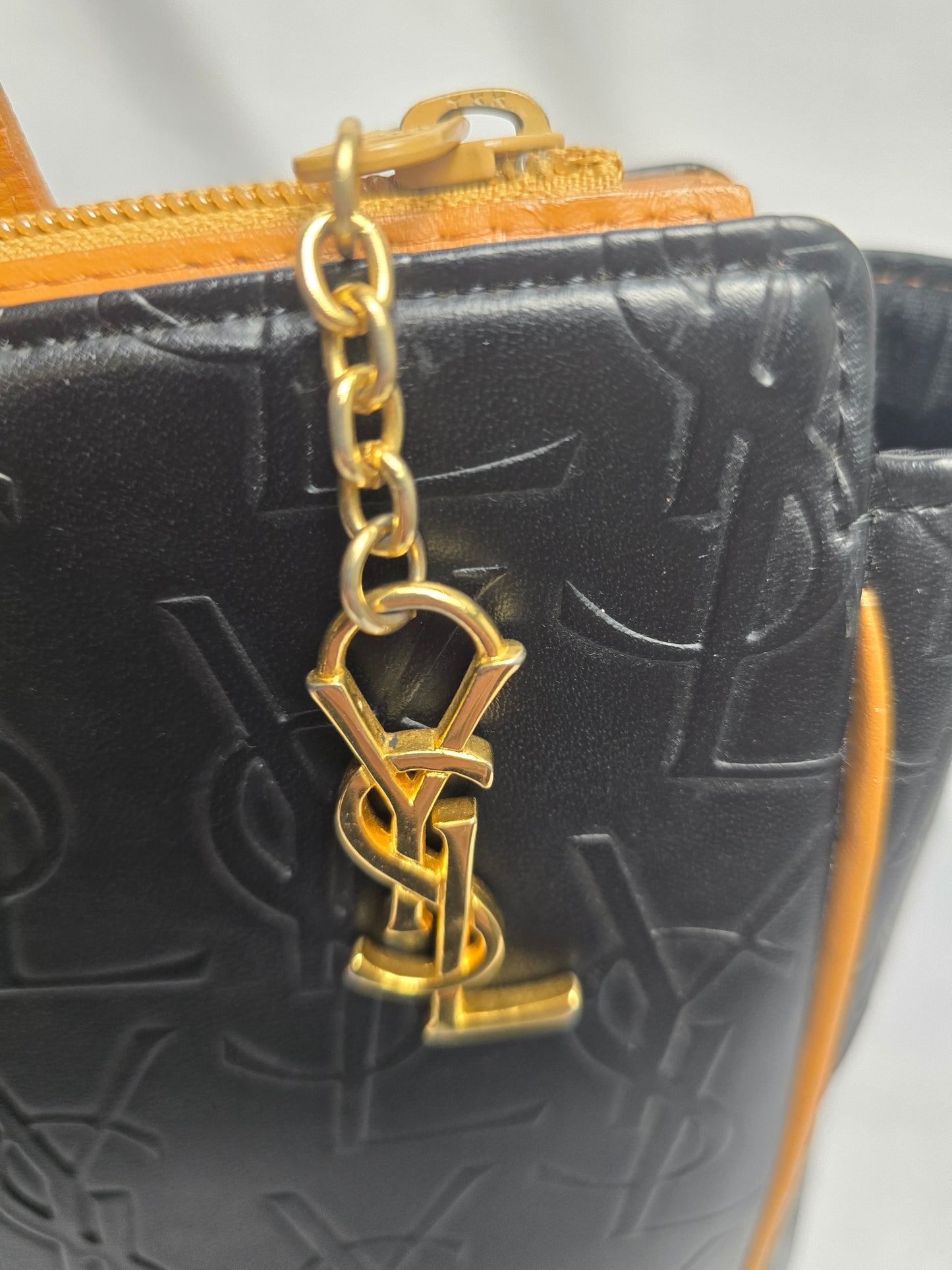 YSL Black and Tan Vintage Tote