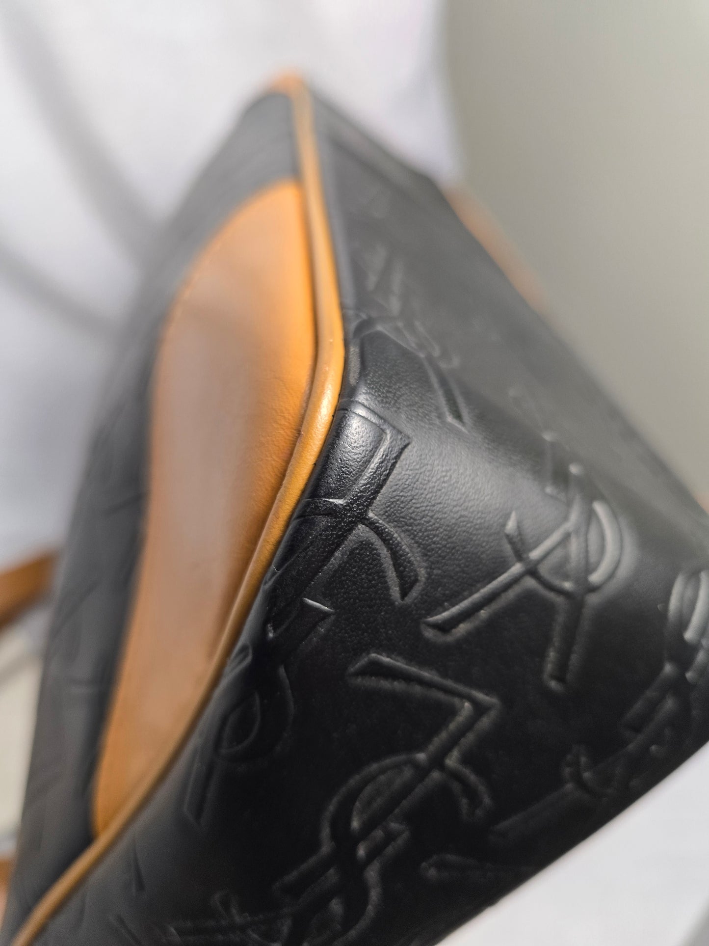YSL Black and Tan Vintage Tote