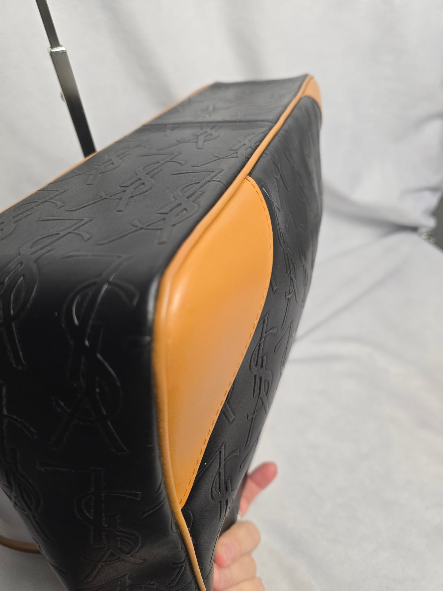 YSL Black and Tan Vintage Tote