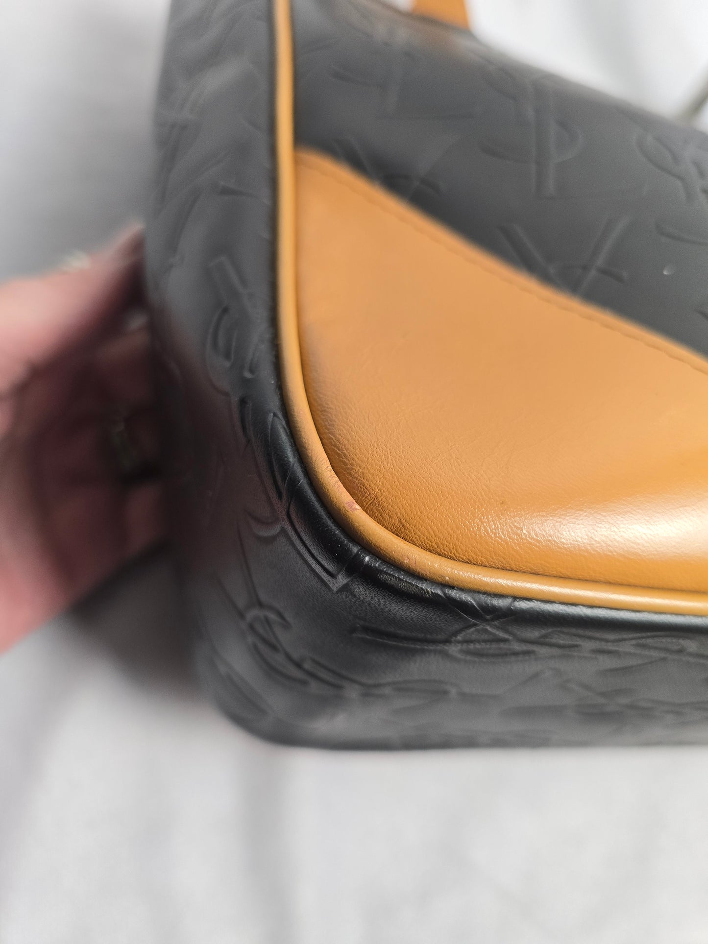YSL Black and Tan Vintage Tote