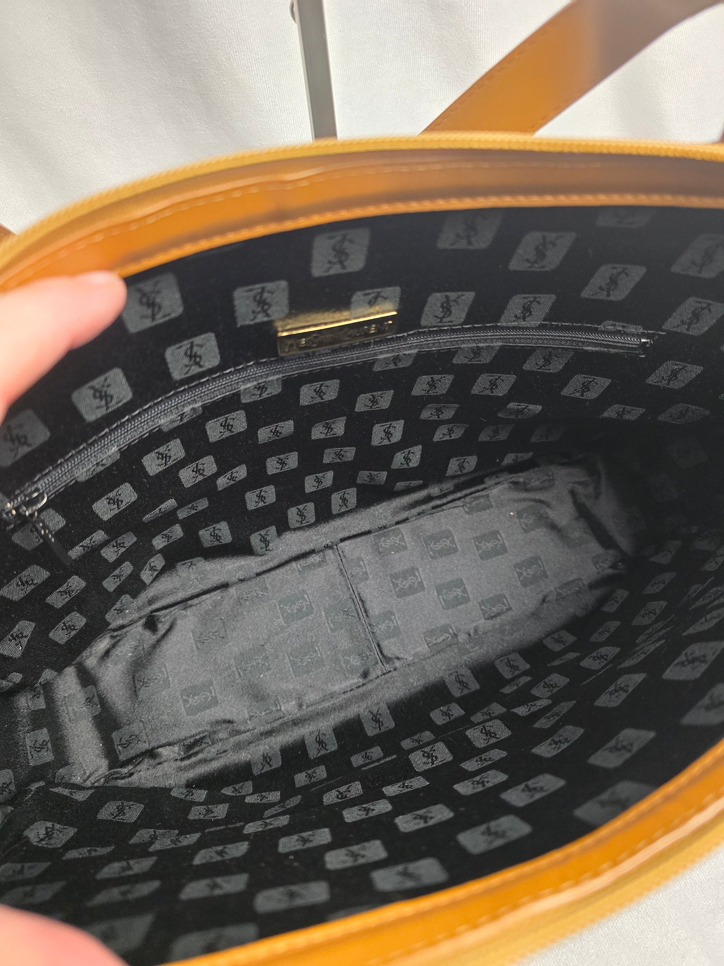 YSL Black and Tan Vintage Tote