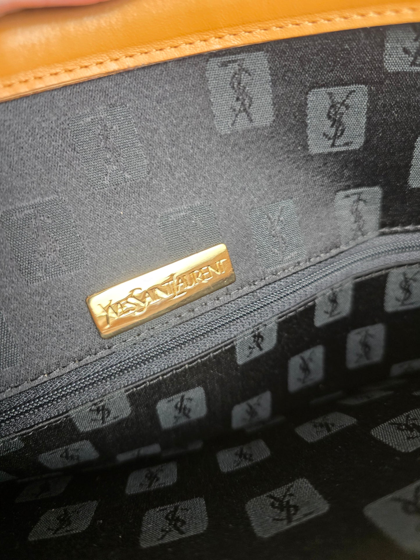 YSL Black and Tan Vintage Tote