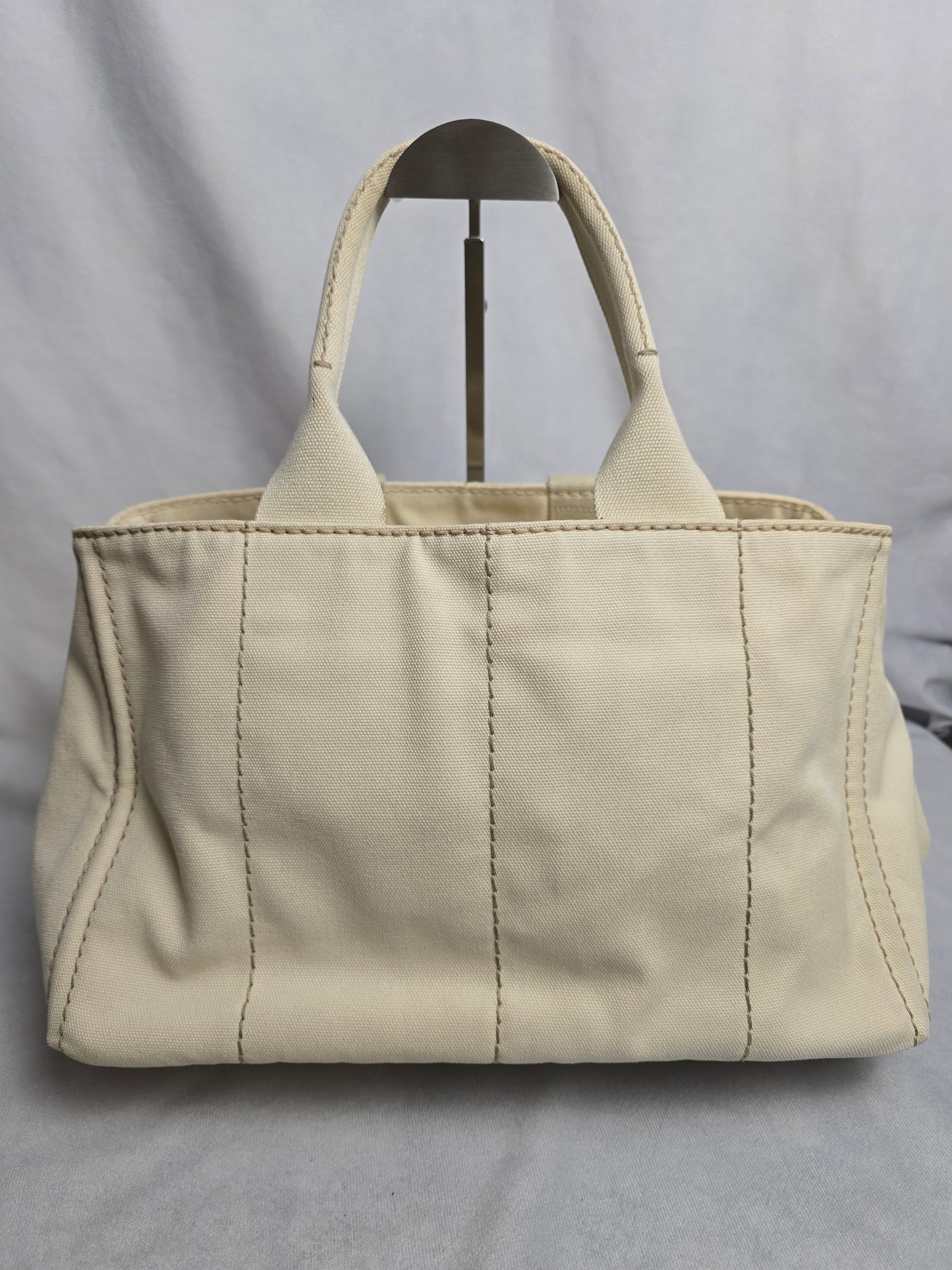 Prada Canapa Logo Tote Grezzo