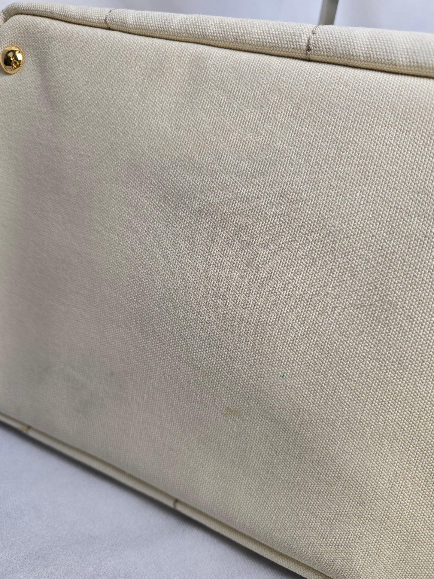 Prada Canapa Logo Tote Grezzo