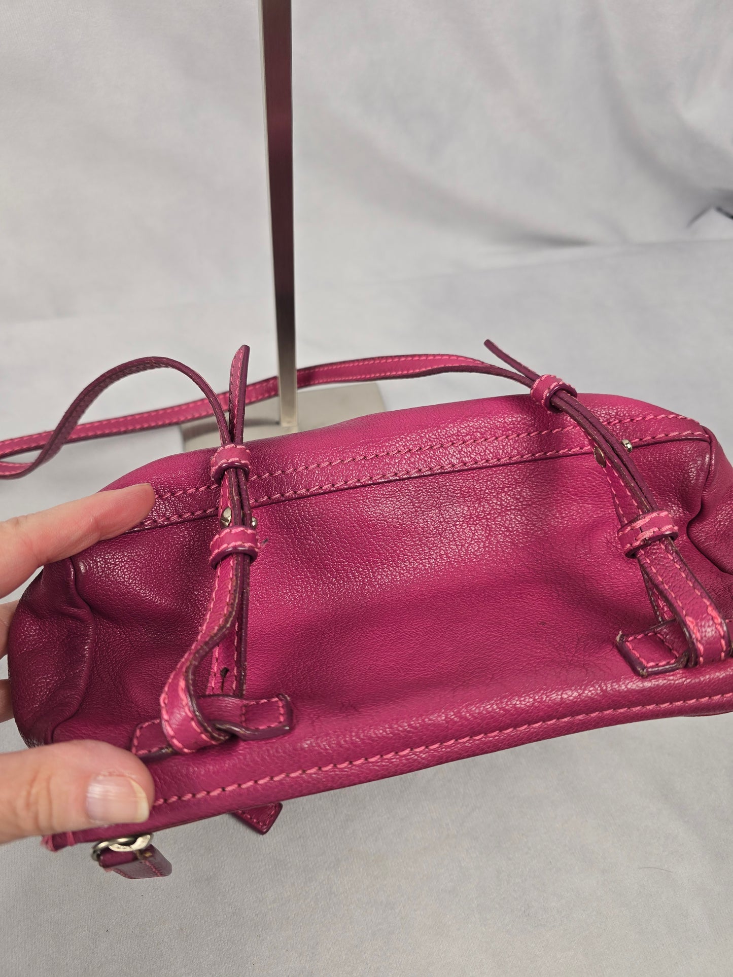 Givenchy Sugar Goatskin Pandora Fuchsia Crossbody Bag