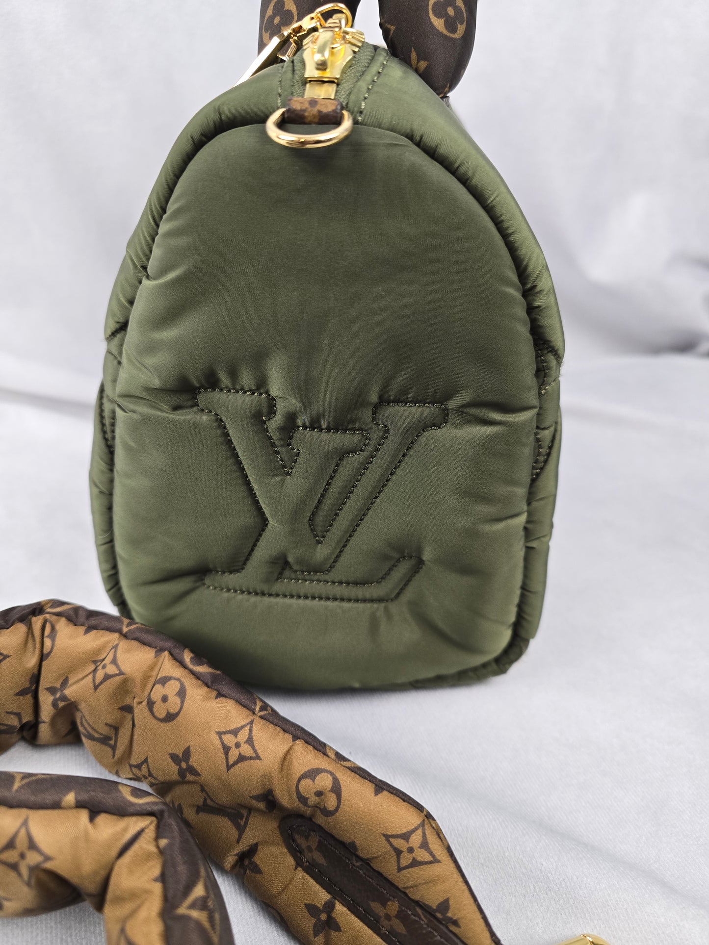 Louis Vuitton Econyl Mini Monogram Pillow Speedy Bando 25 in Khaki