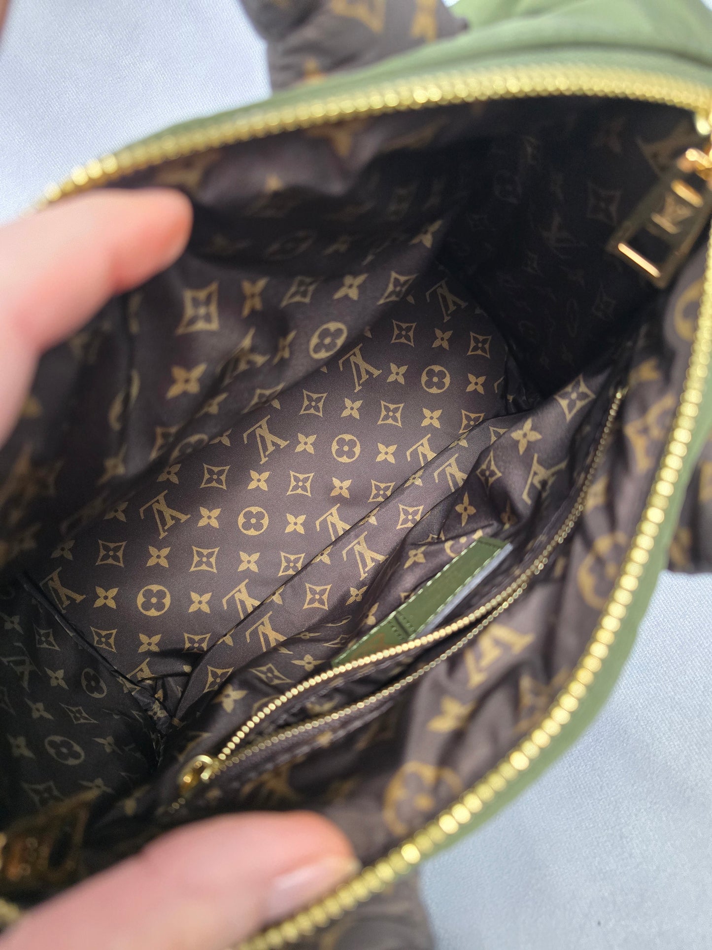 Louis Vuitton Econyl Mini Monogram Pillow Speedy Bando 25 in Khaki