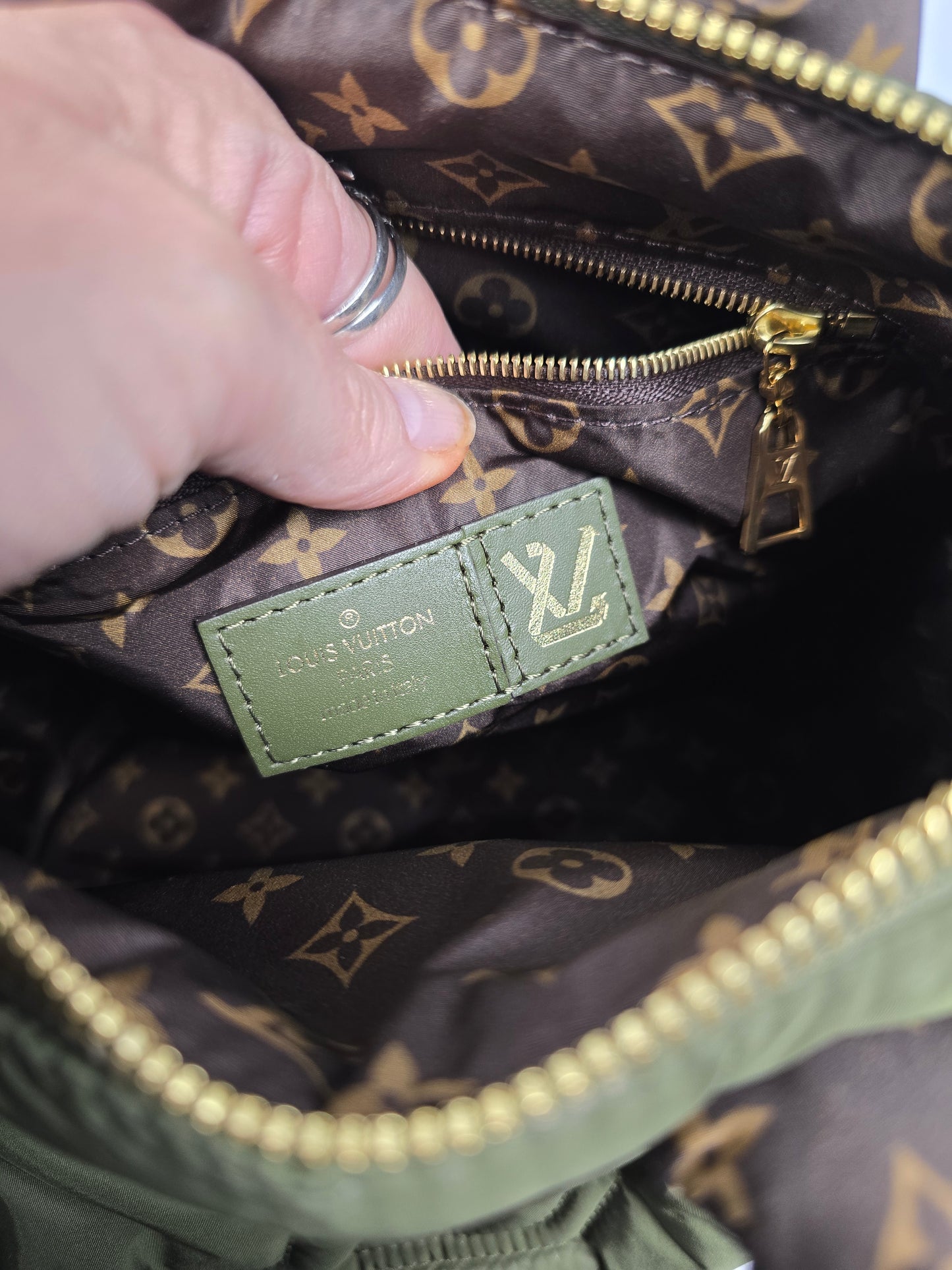 Louis Vuitton Econyl Mini Monogram Pillow Speedy Bando 25 in Khaki