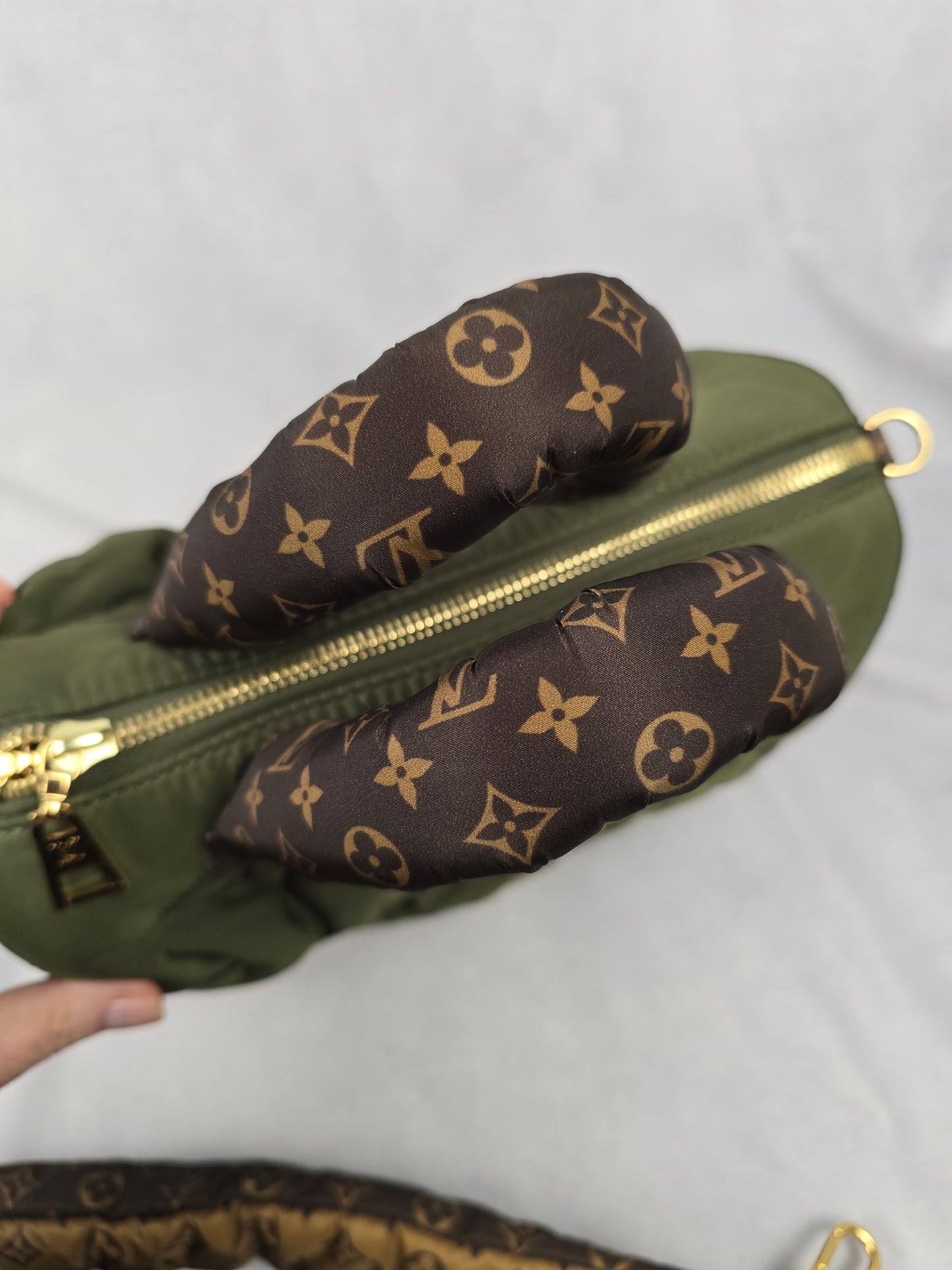 Louis Vuitton Econyl Mini Monogram Pillow Speedy Bando 25 in Khaki