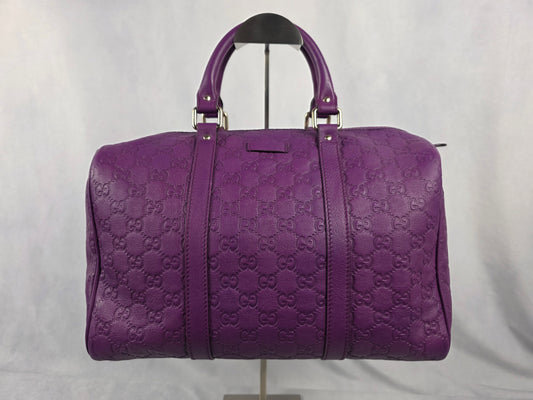 Gucci Purple Medium Guccissima Joy Boston Bag