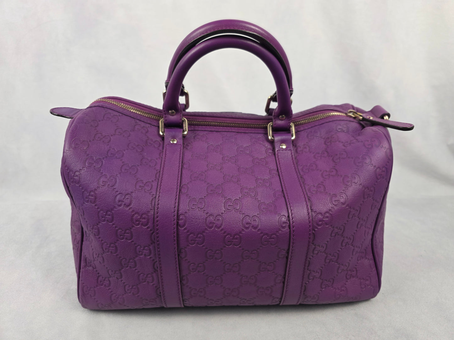 Gucci Purple Medium Guccissima Joy Boston Bag