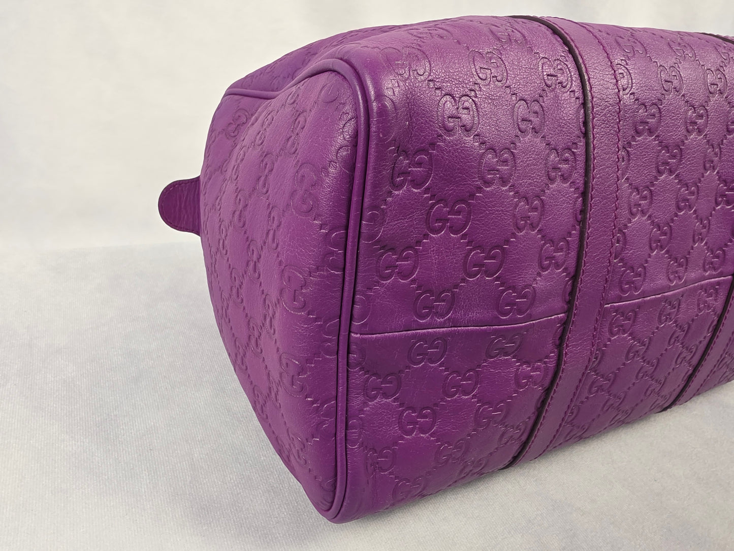 Gucci Purple Medium Guccissima Joy Boston Bag
