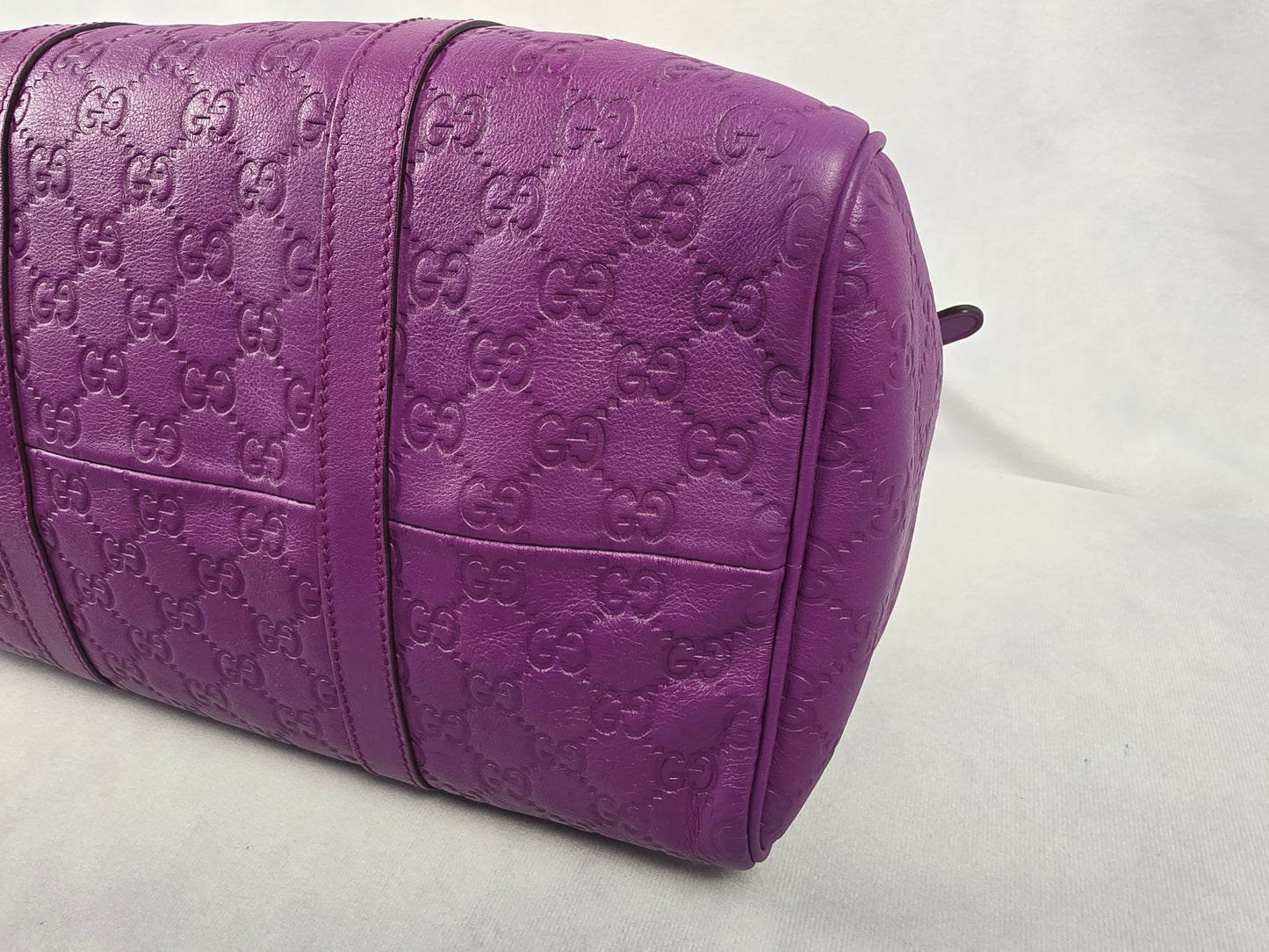 Gucci Purple Medium Guccissima Joy Boston Bag