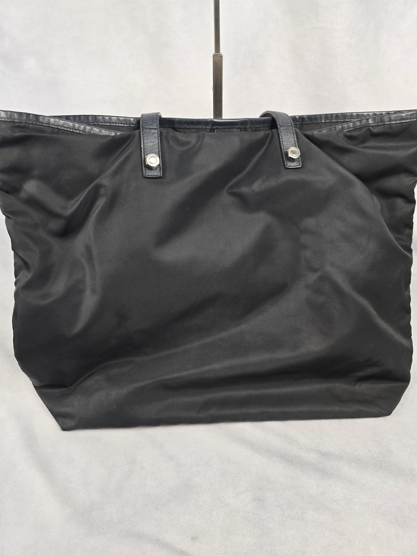 Prada Tessuto Nylon Black Skull Tote