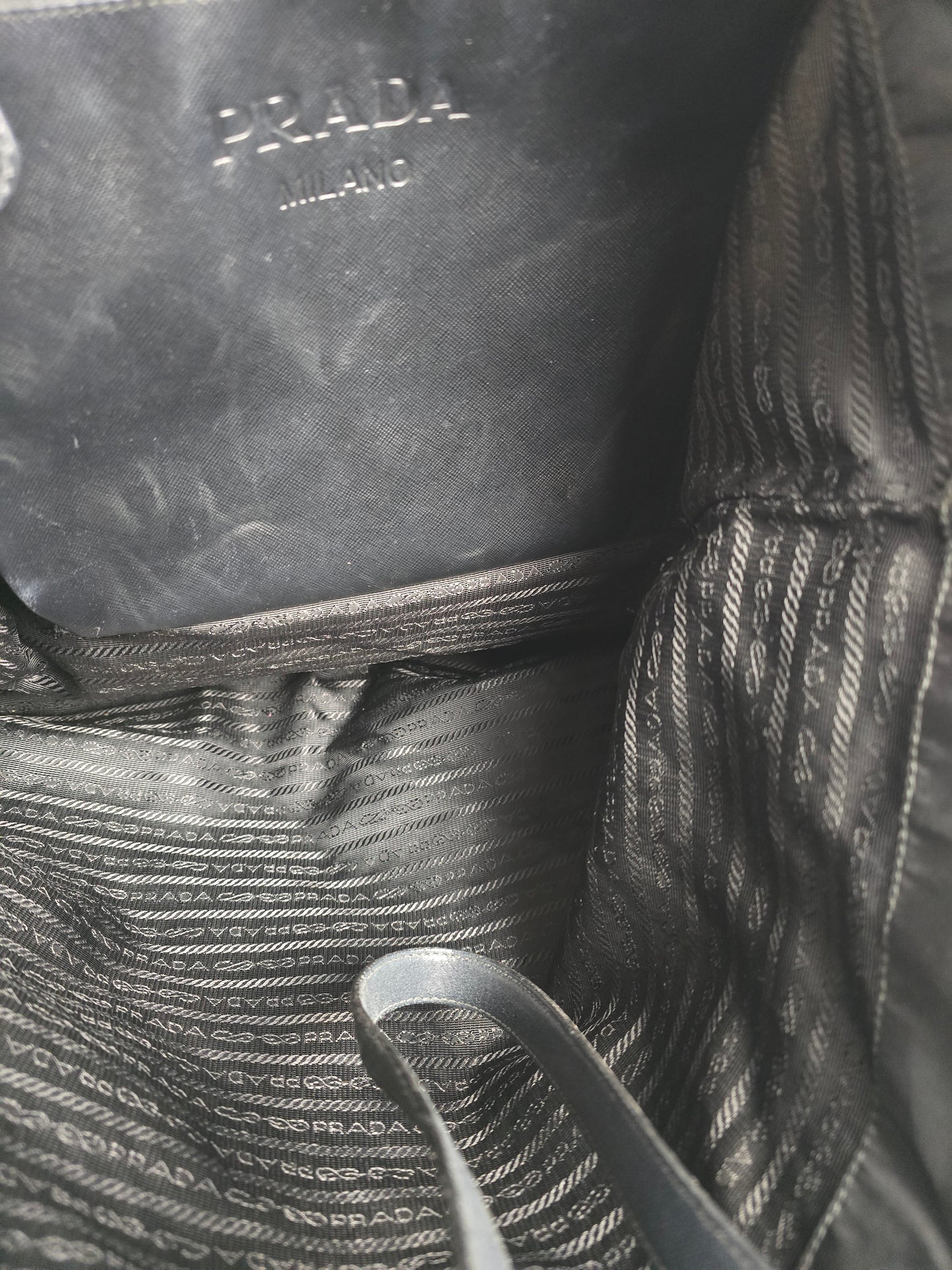 Prada Tessuto Nylon Black Skull Tote