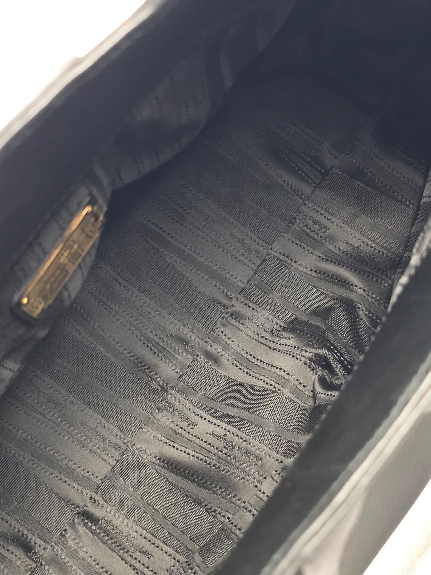 Salvatore Ferragamo Gancini Soft Black Leather Tote Bag + Strap