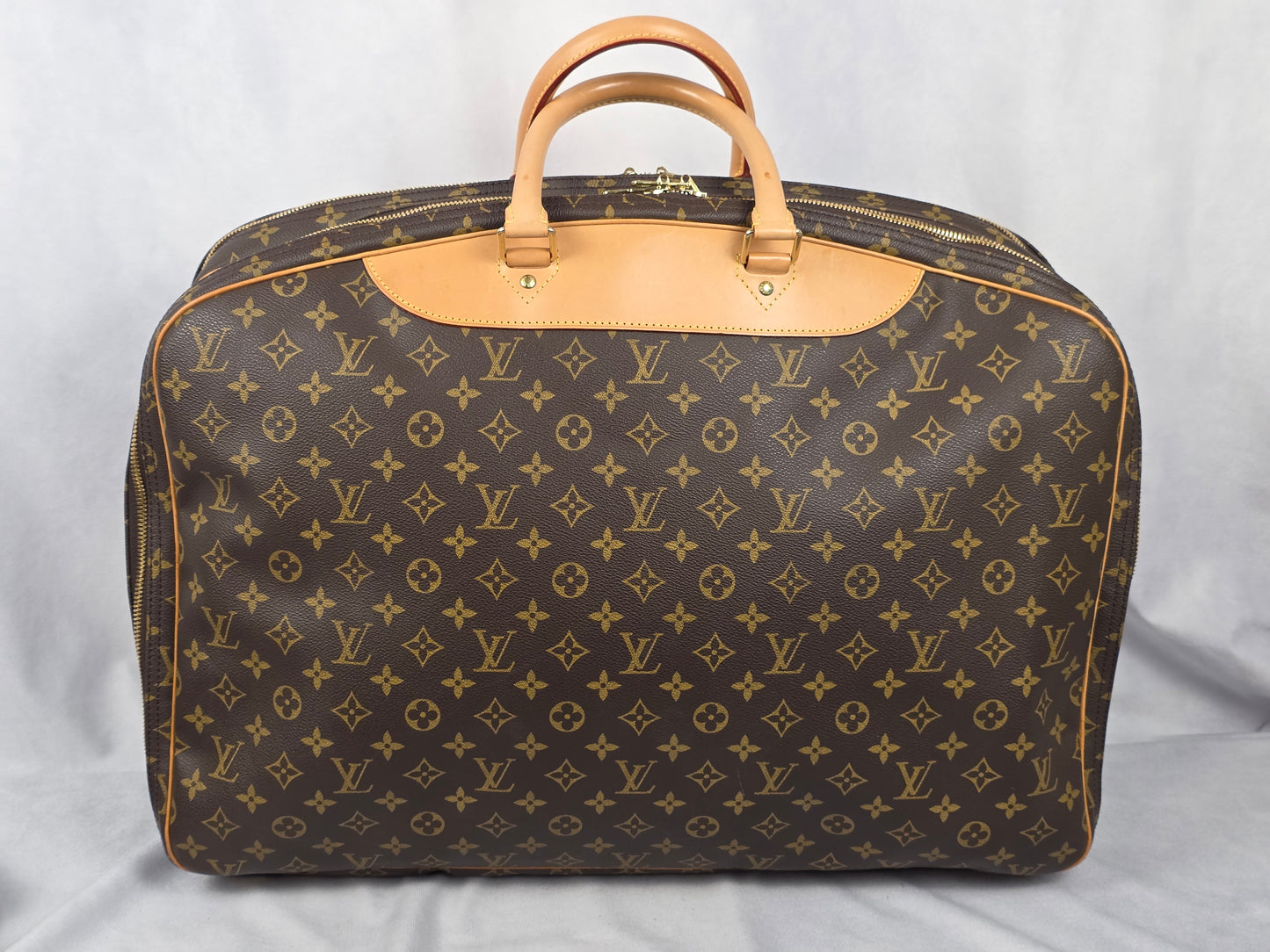 Louis Vuitton Monogram Alizé 2 Poches Travel Bag Luggage 55 cm + Strap