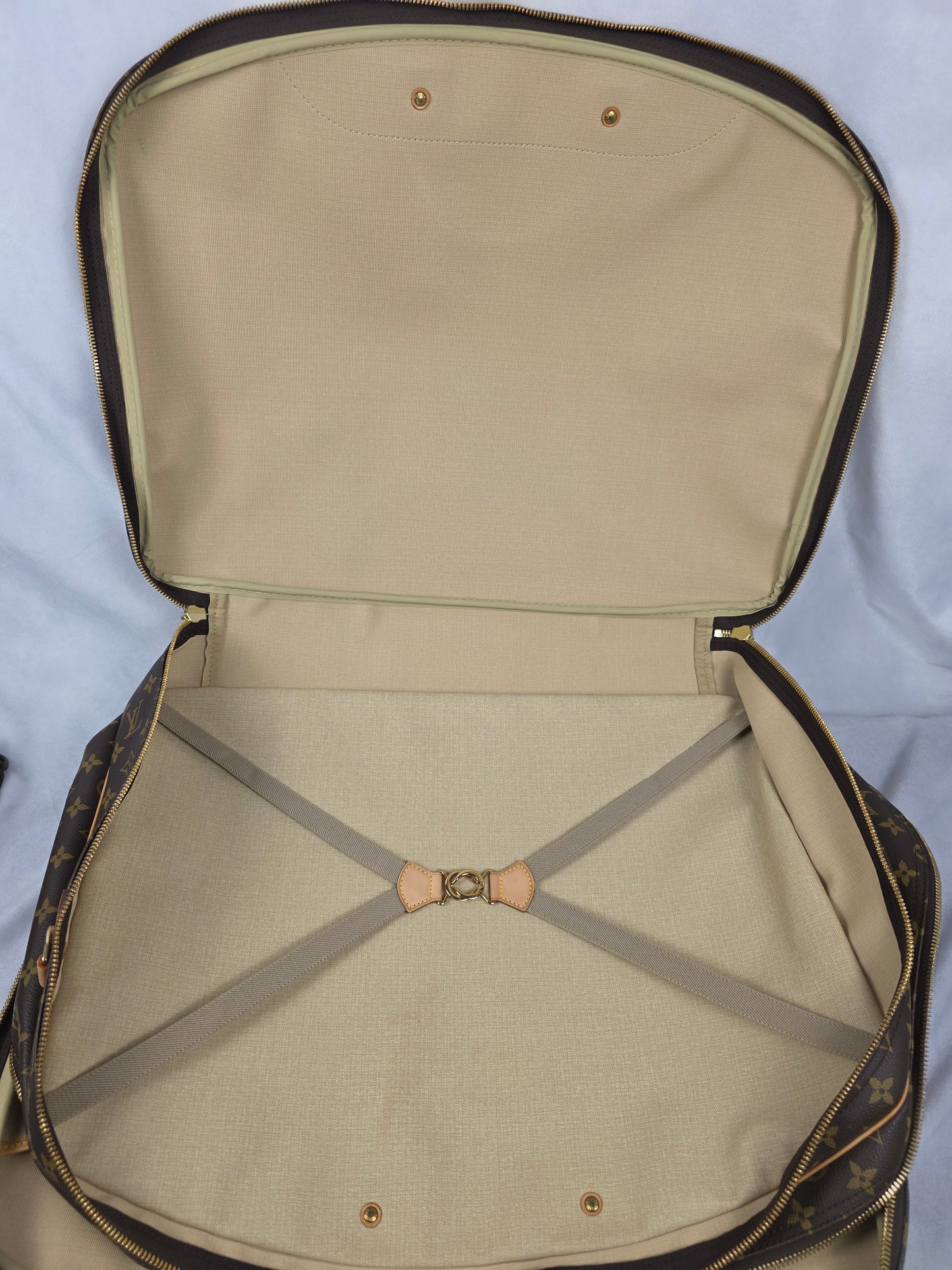 Louis Vuitton Monogram Alizé 2 Poches Travel Bag Luggage 55 cm + Strap