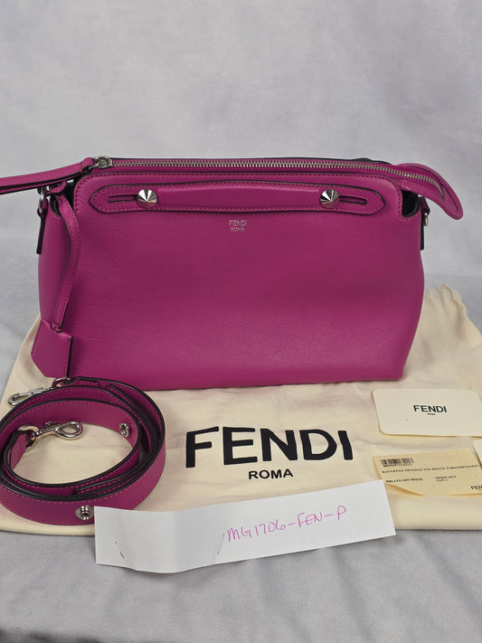 Fendi "By The Way" Boston Bag – Vibrant Magenta Calfskin