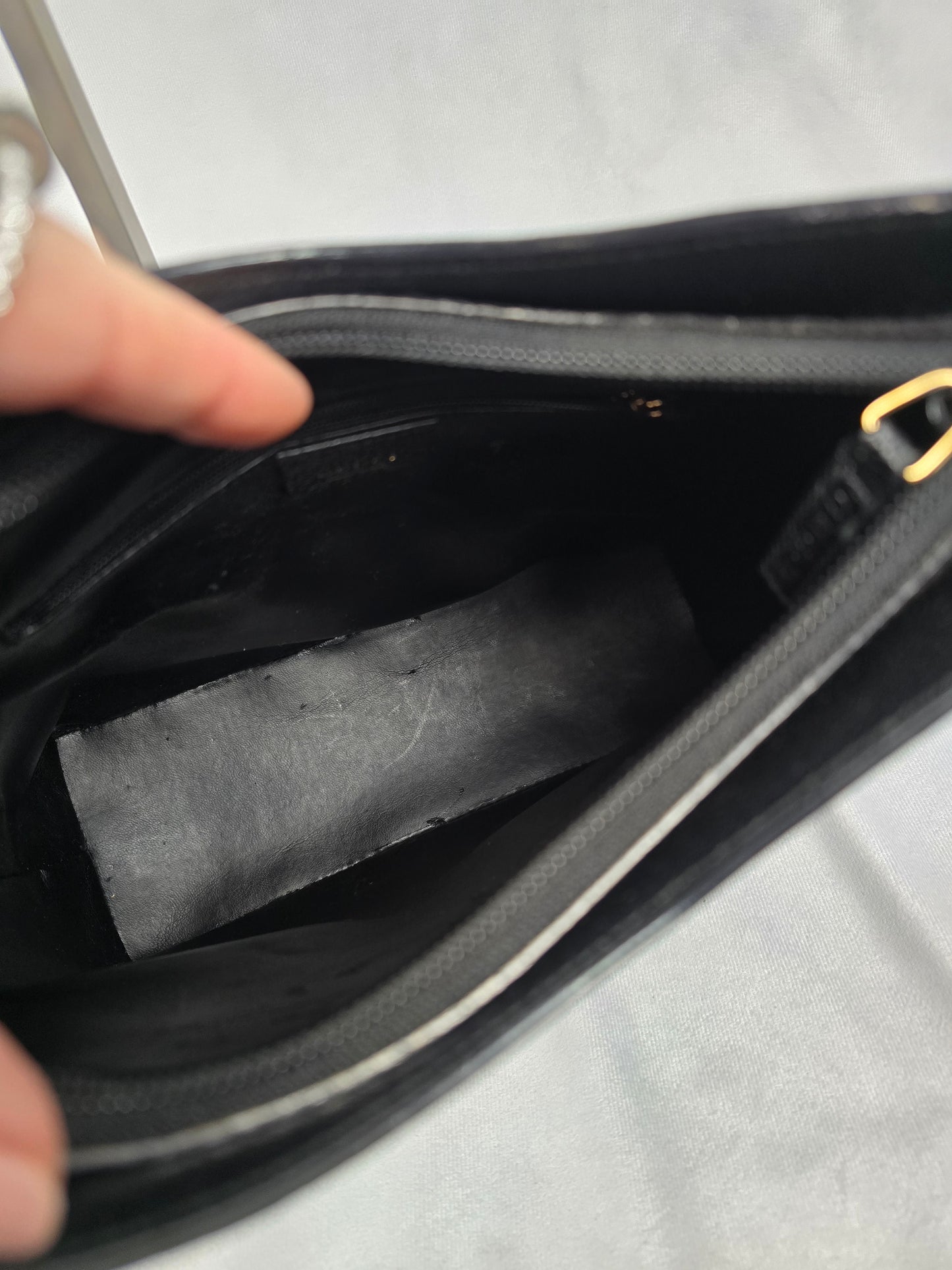 Gucci Black Leather and Bamboo Shoulder Bag
