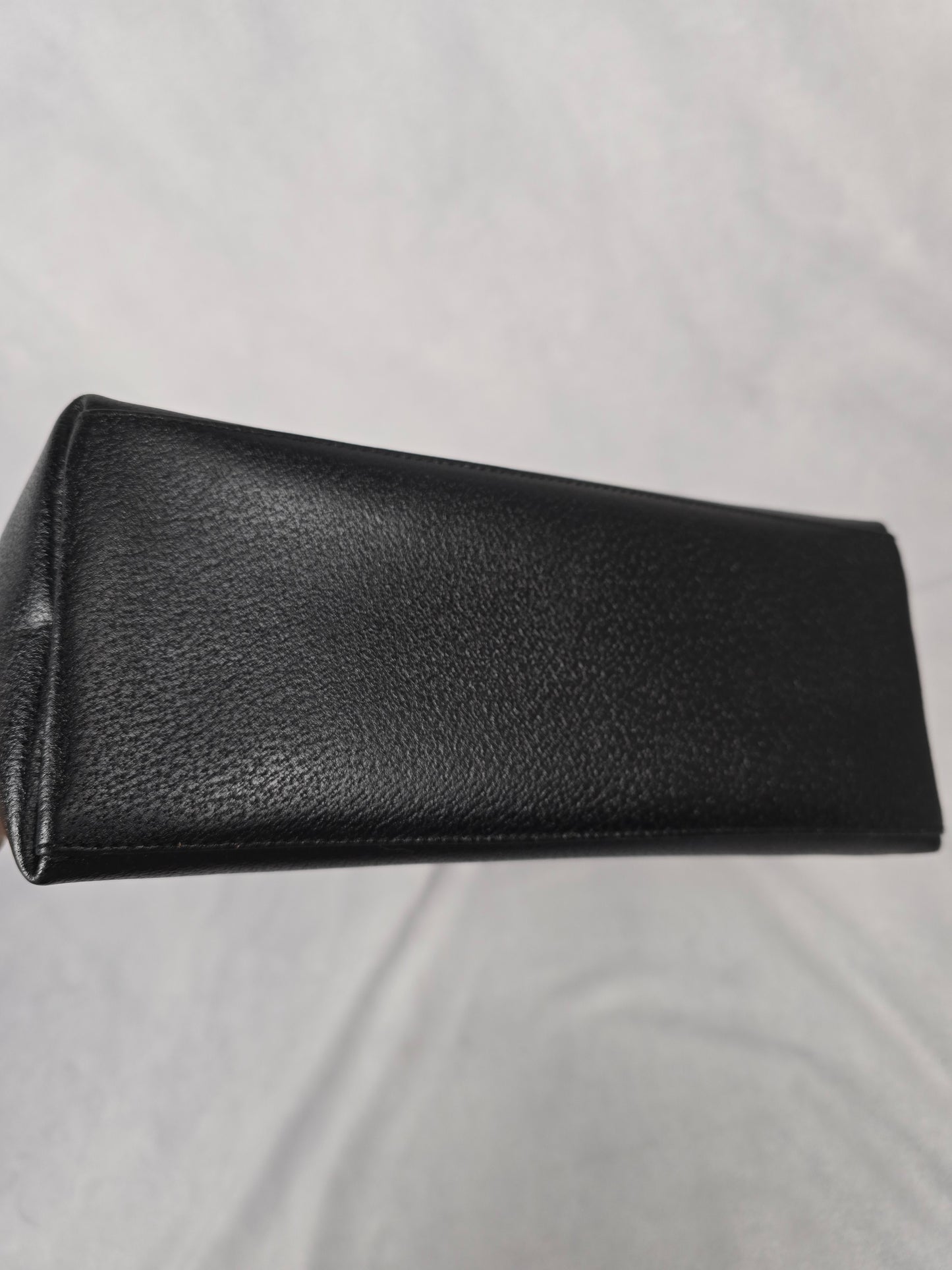 Gucci Black Leather and Bamboo Shoulder Bag