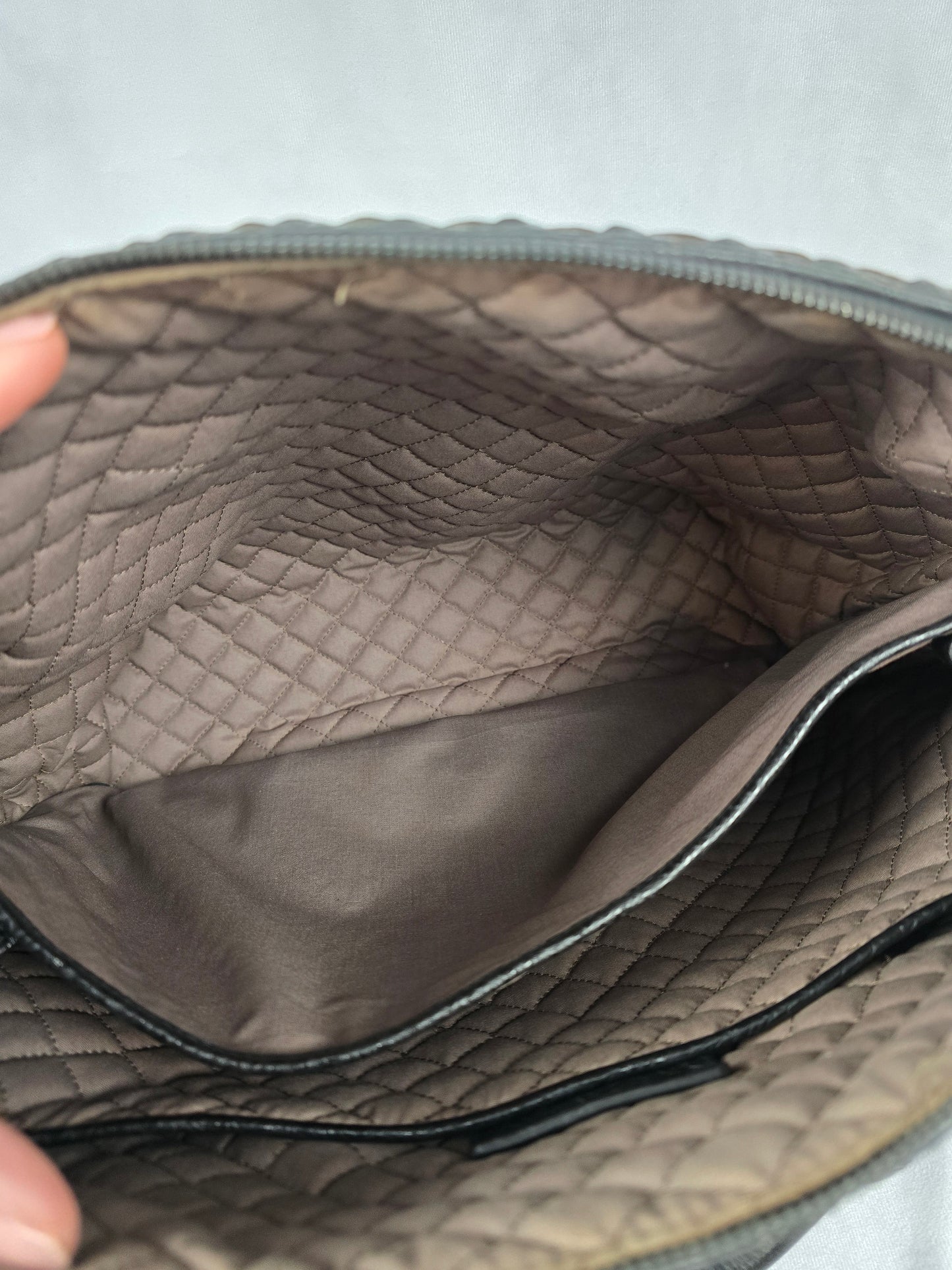 Bottega Veneta Borsa Leather Briefcase in Black