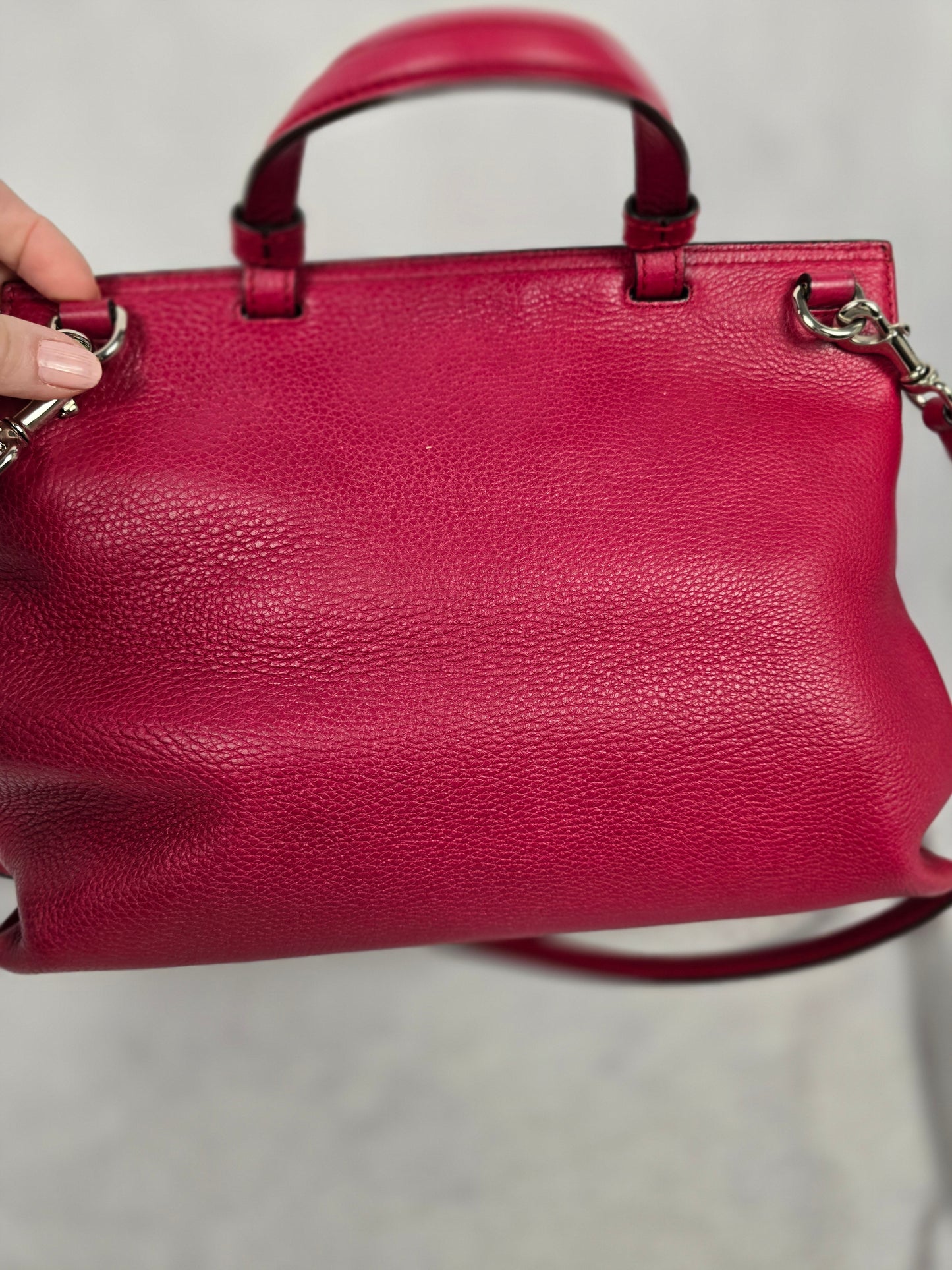 Gucci Daily Tote Bamboo Two-Way in Raspberry Leather
