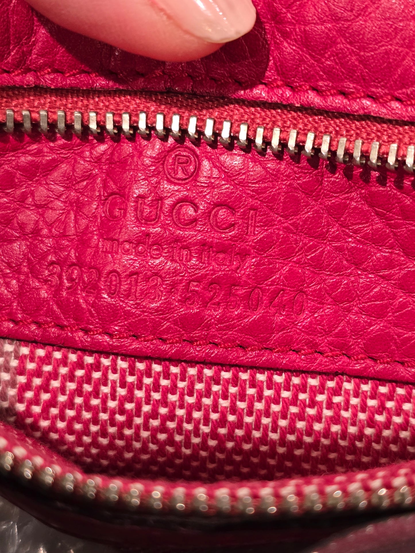 Gucci Daily Tote Bamboo Two-Way in Raspberry Leather