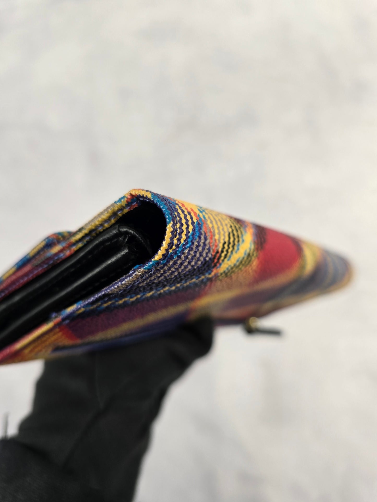 Vivienne Westwood Plaid Multicolor Long Envelope Wallet
