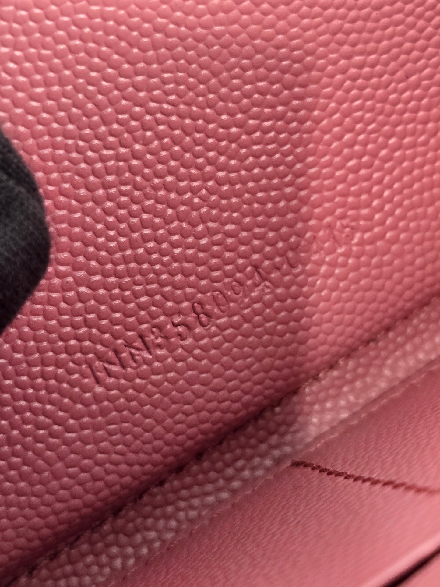 YSL Cassandre Matelasse Zip Around Wallet in Pink