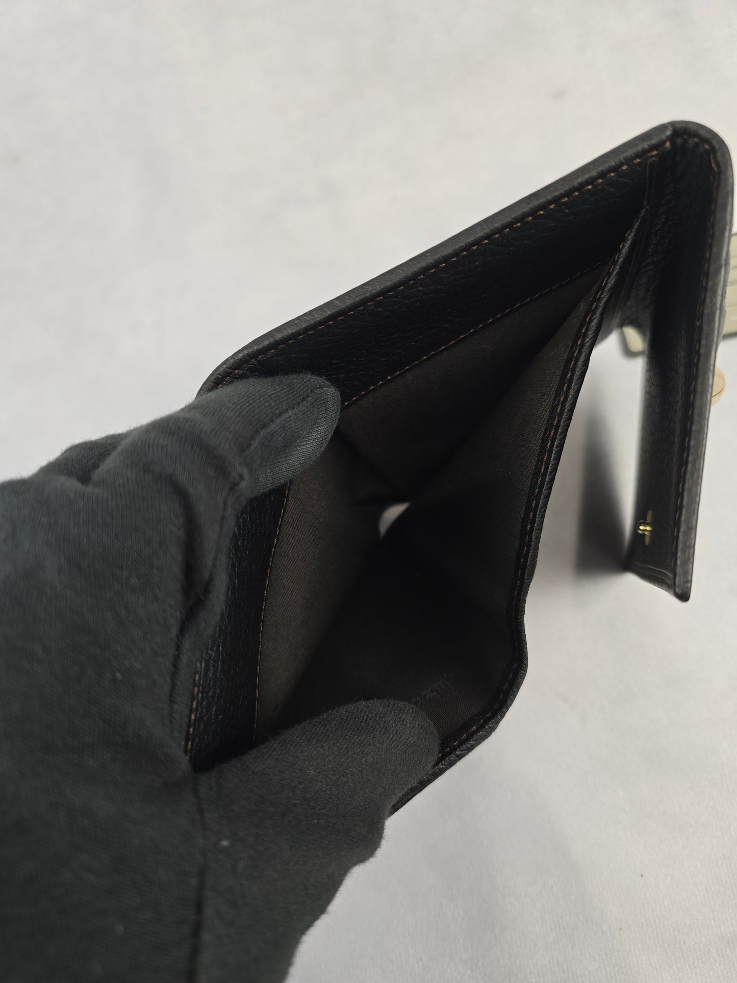 Fendi Vintage Zucca Trifold Wallet in Dark Brown