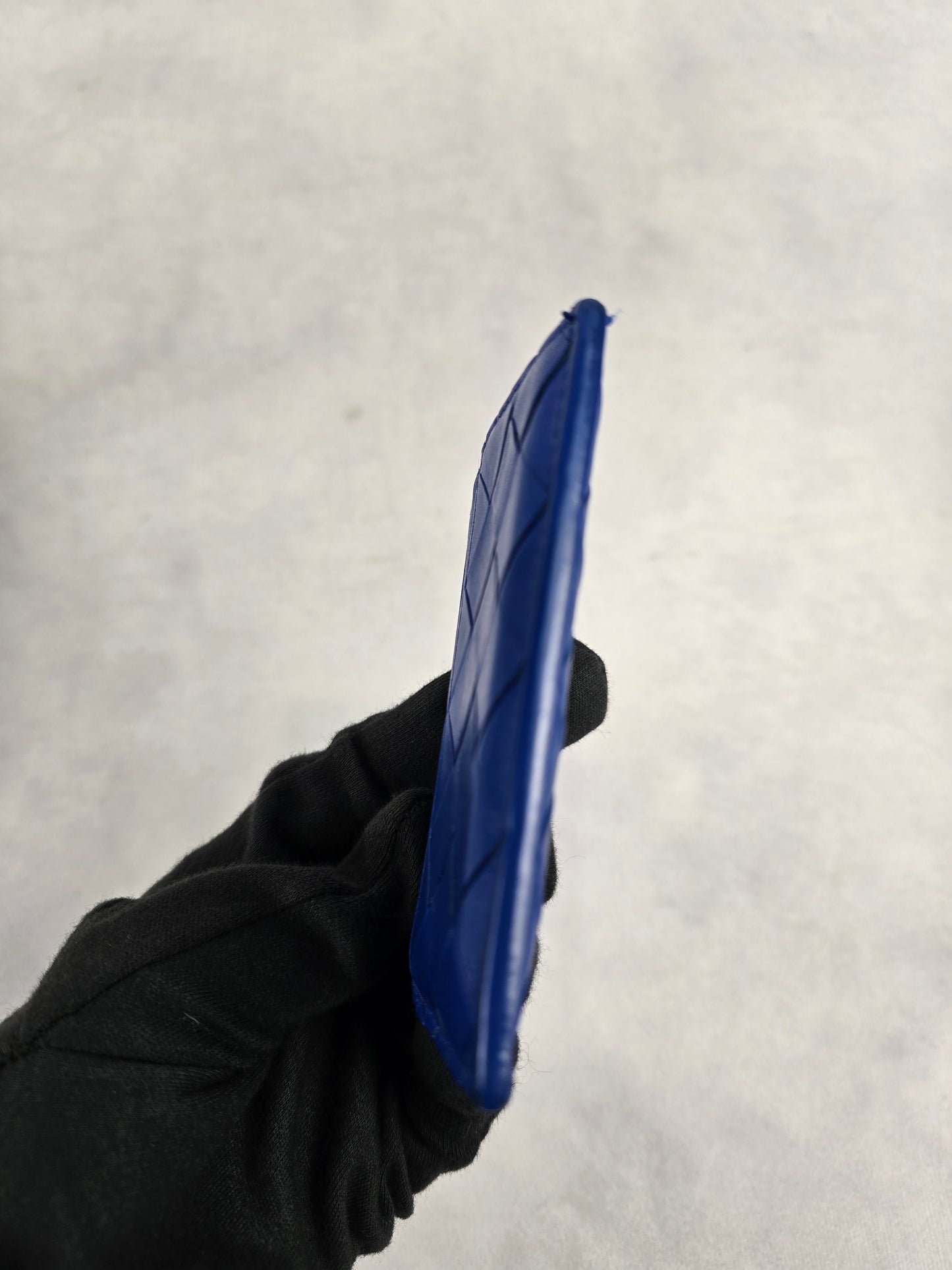 Bottega Veneta Intrecciato Leather Card Case in Cobalt Blue