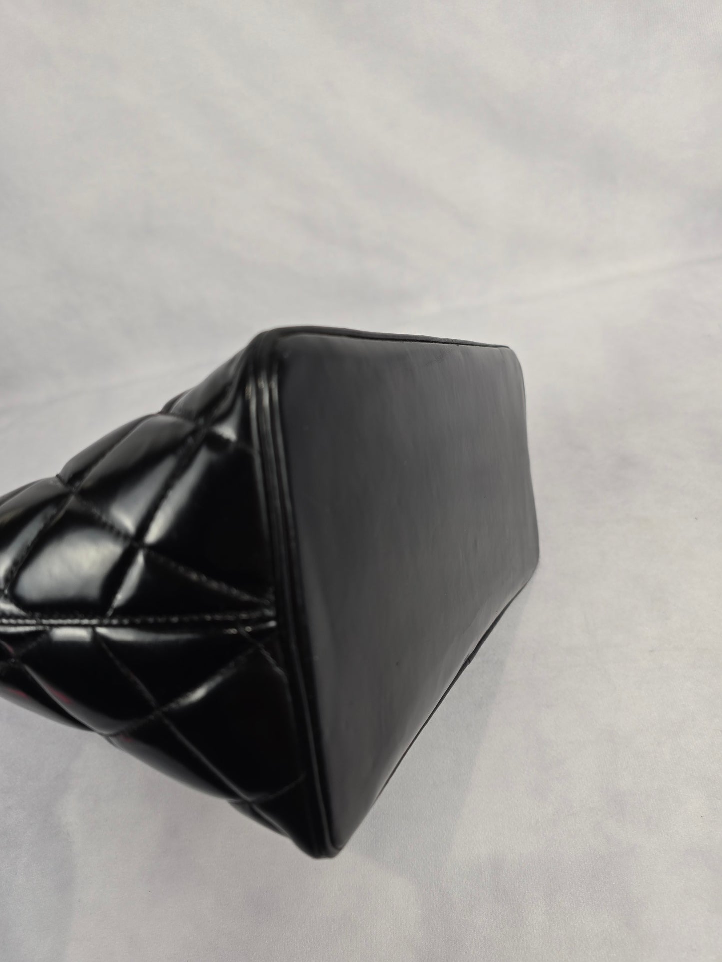 Chanel Medallion Tote in Black Quilted Patent