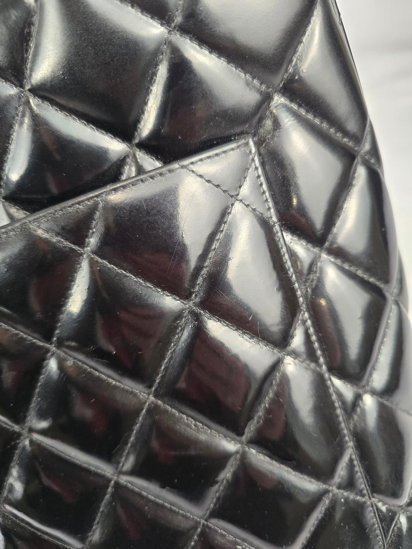 Chanel Medallion Tote in Black Quilted Patent
